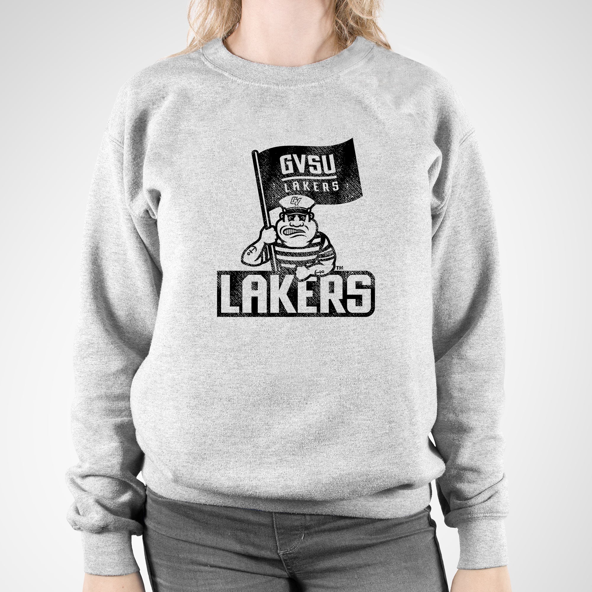 GVSU Mascot Mark Crewneck - Sport Grey - Image 4