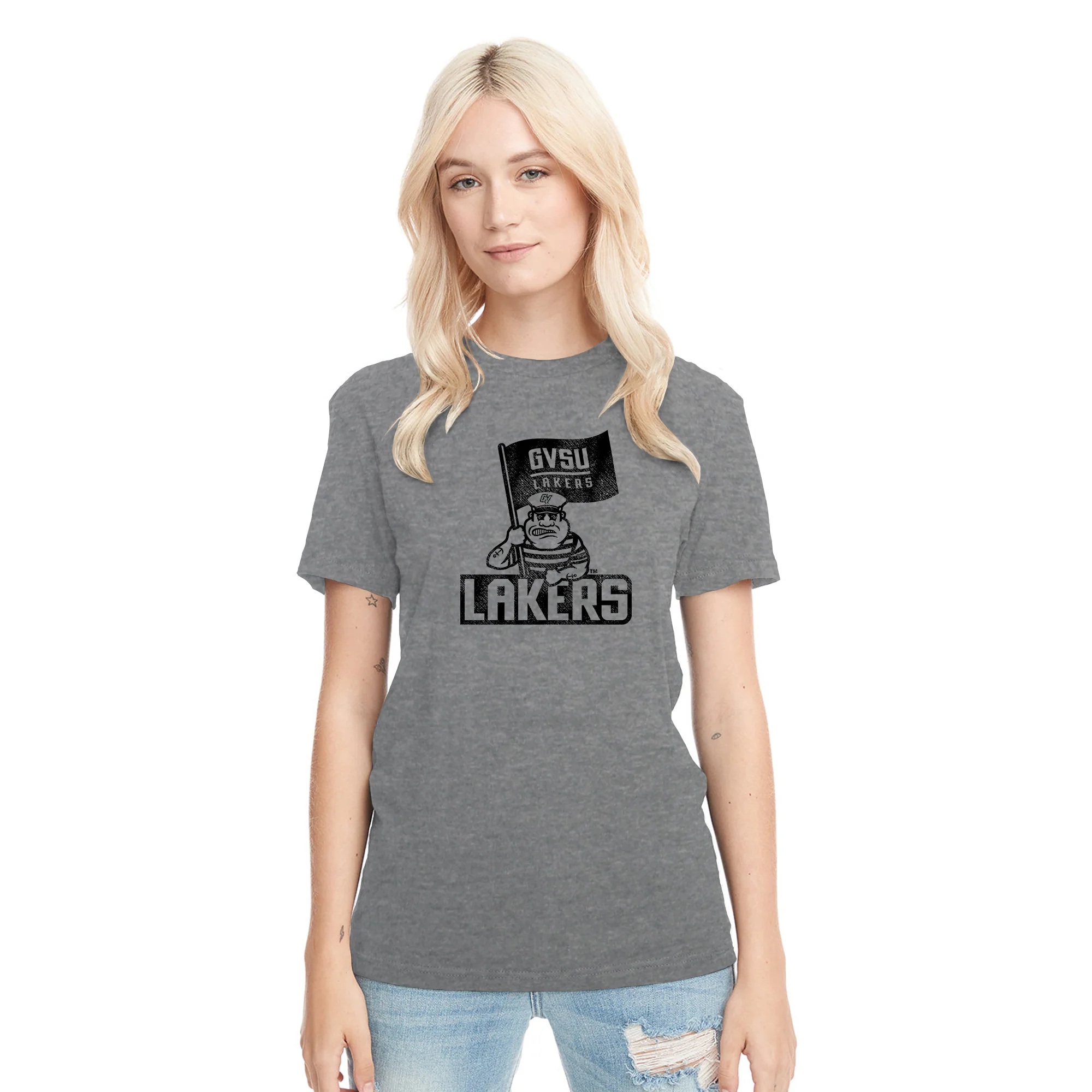 GVSU Mascot Mark NLA Triblend T-Shirt - Premium Heather - Image 4