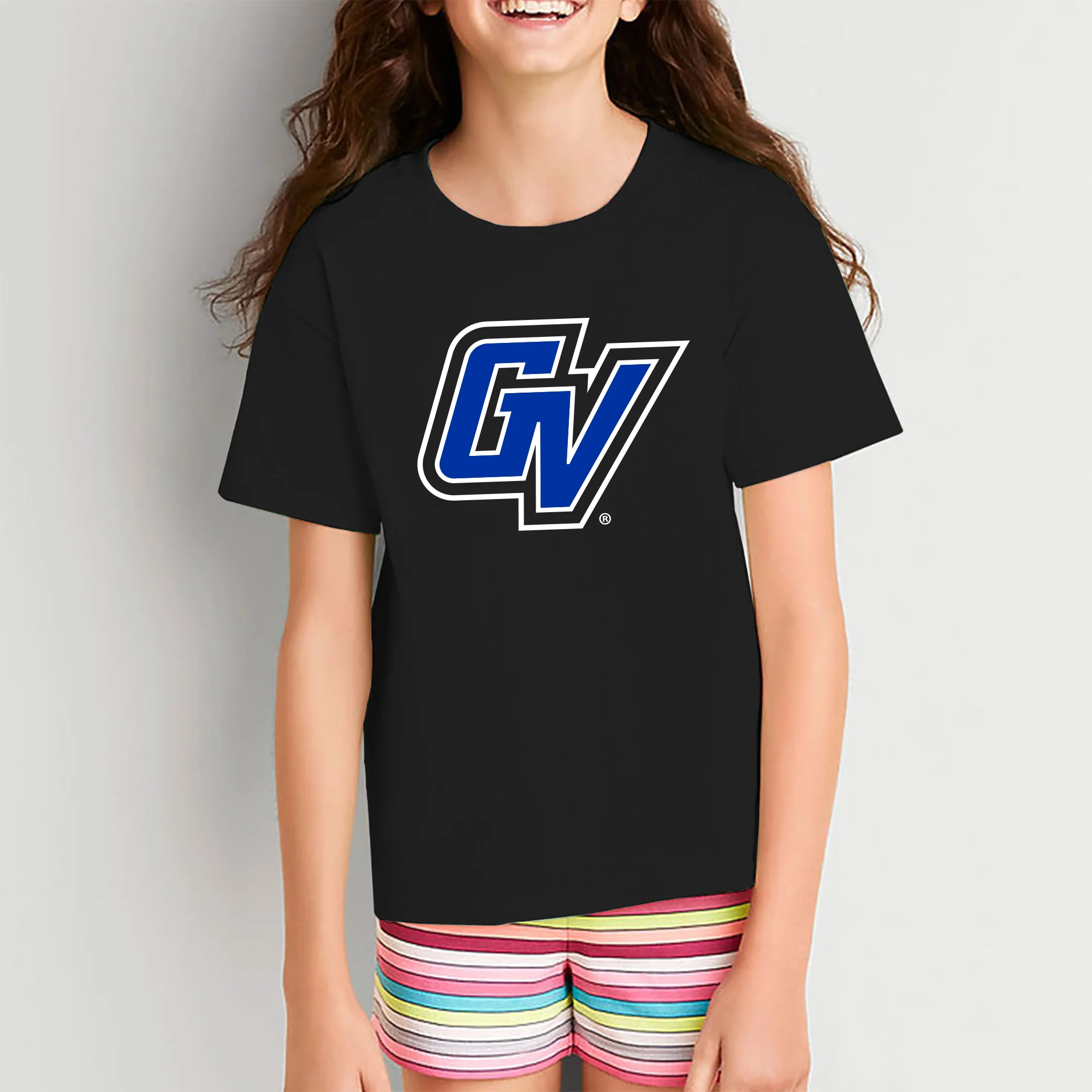 GVSU Primary Logo Youth T-Shirt - Black - Image 4