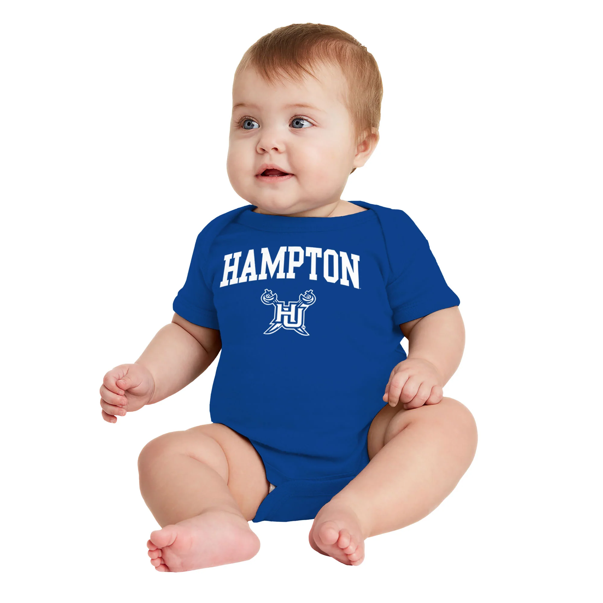 Hampton University Pirates Arch Logo Creeper - Royal - Image 3