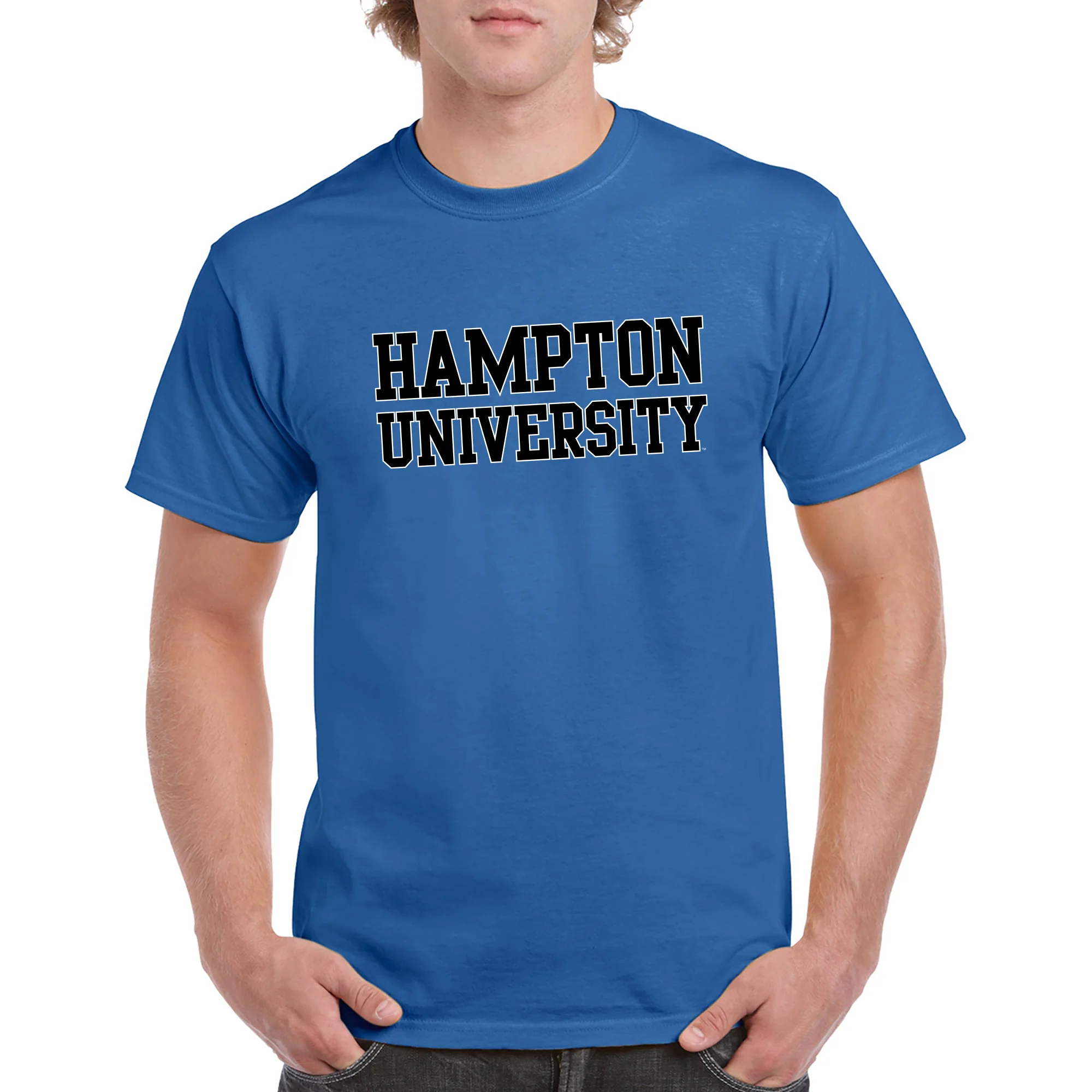 Hampton University Pirates Basic Block Short Sleeve T-Shirt - Royal - Image 3