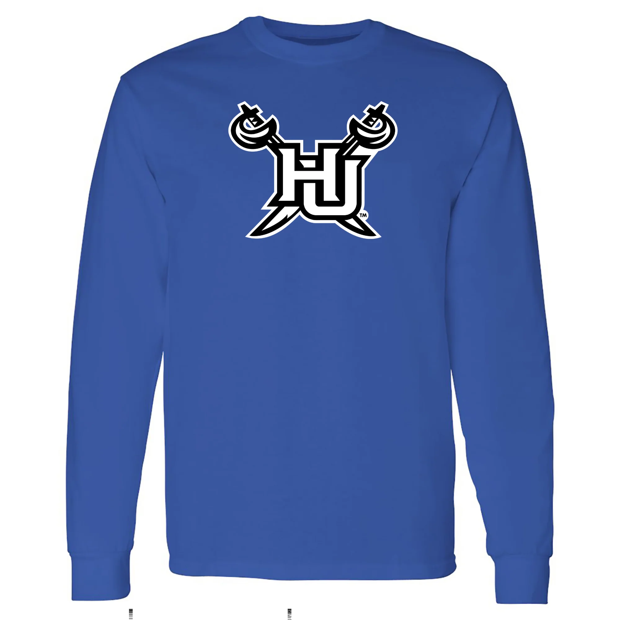 Hampton University Pirates Primary Logo Long Sleeve T-Shirt - Royal