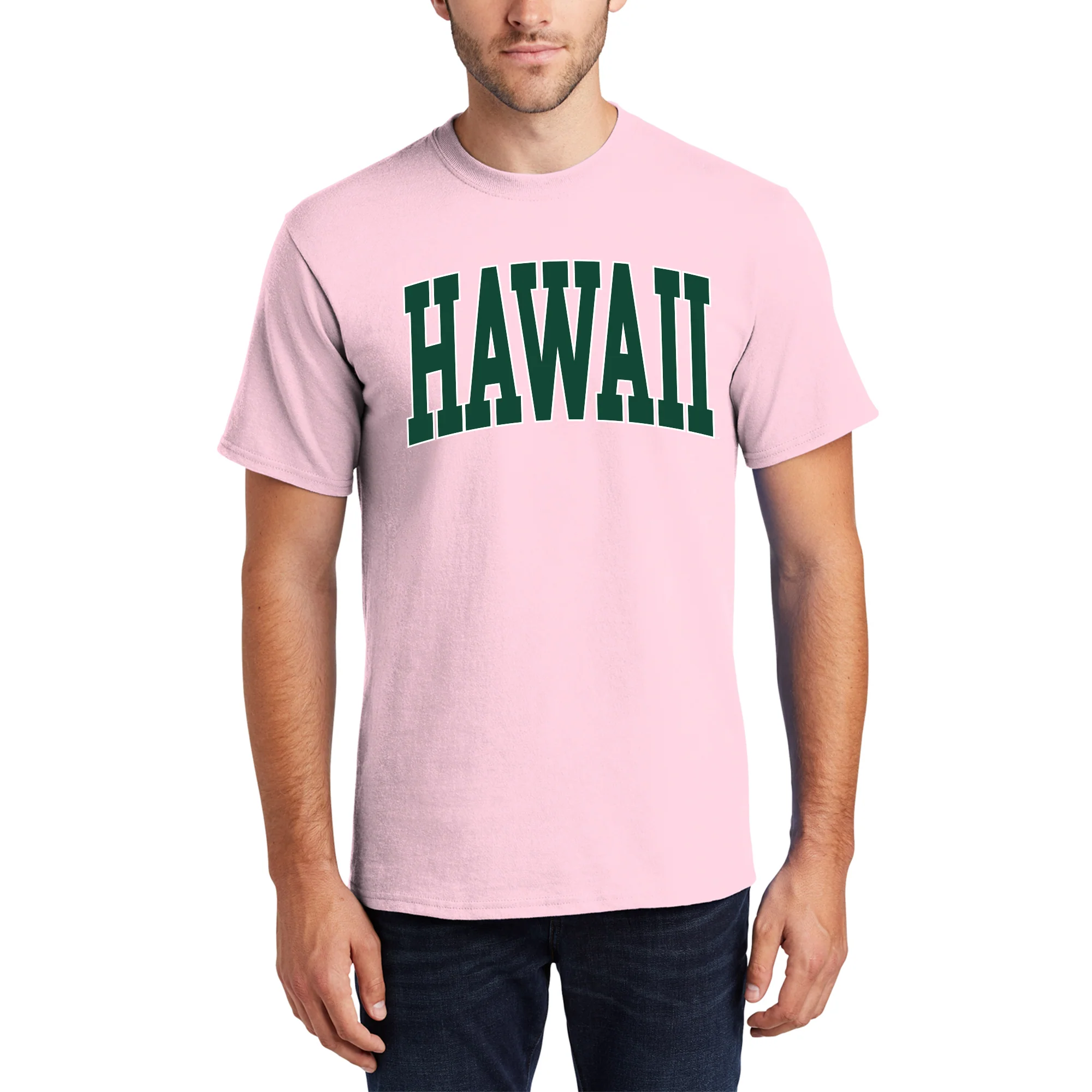 Hawaii Rainbow Warriors Mega Arch T-Shirt - Light Pink - Image 3