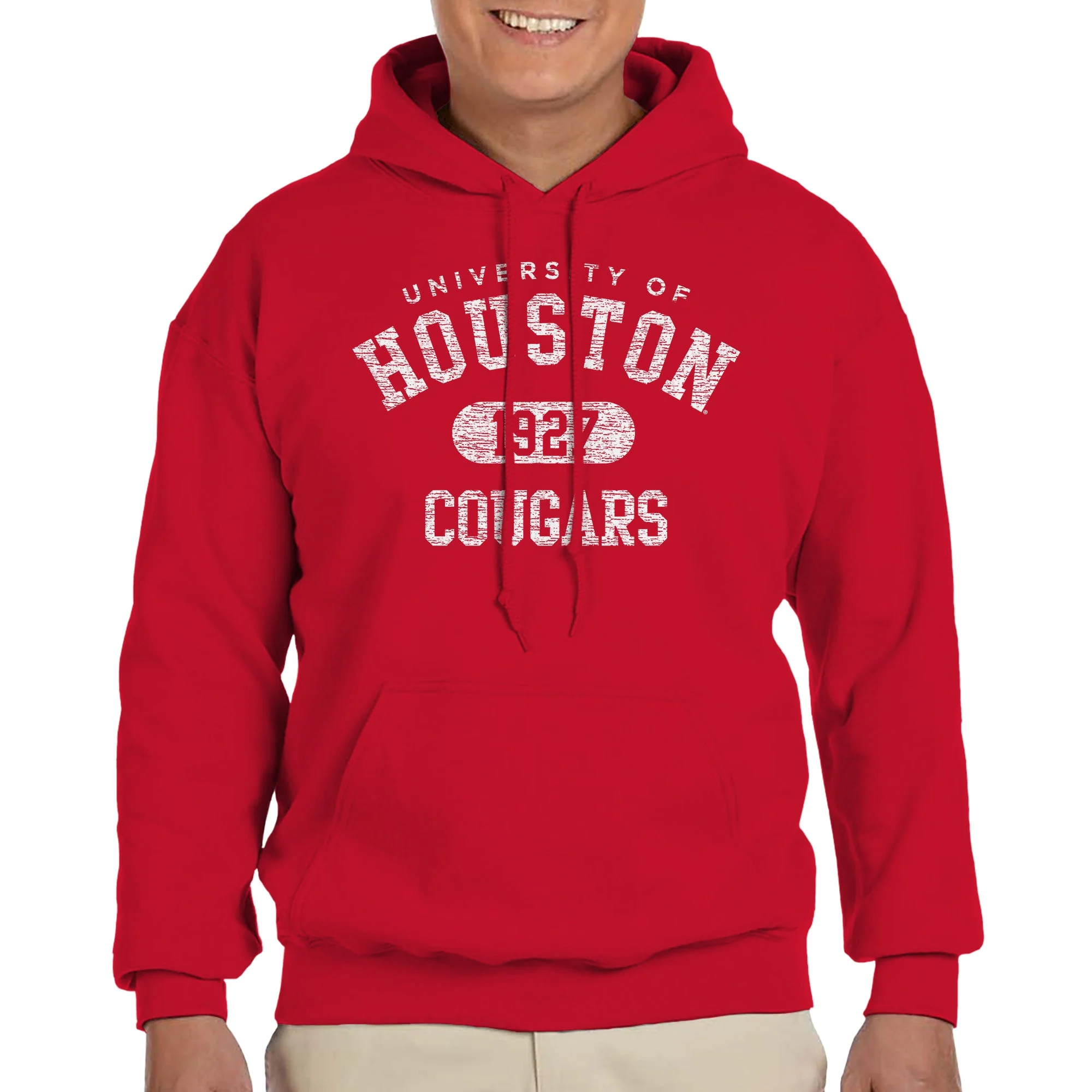 University of Houston Cougars Athletic Arch Heavy Blend Hoodie - Red - Image 3