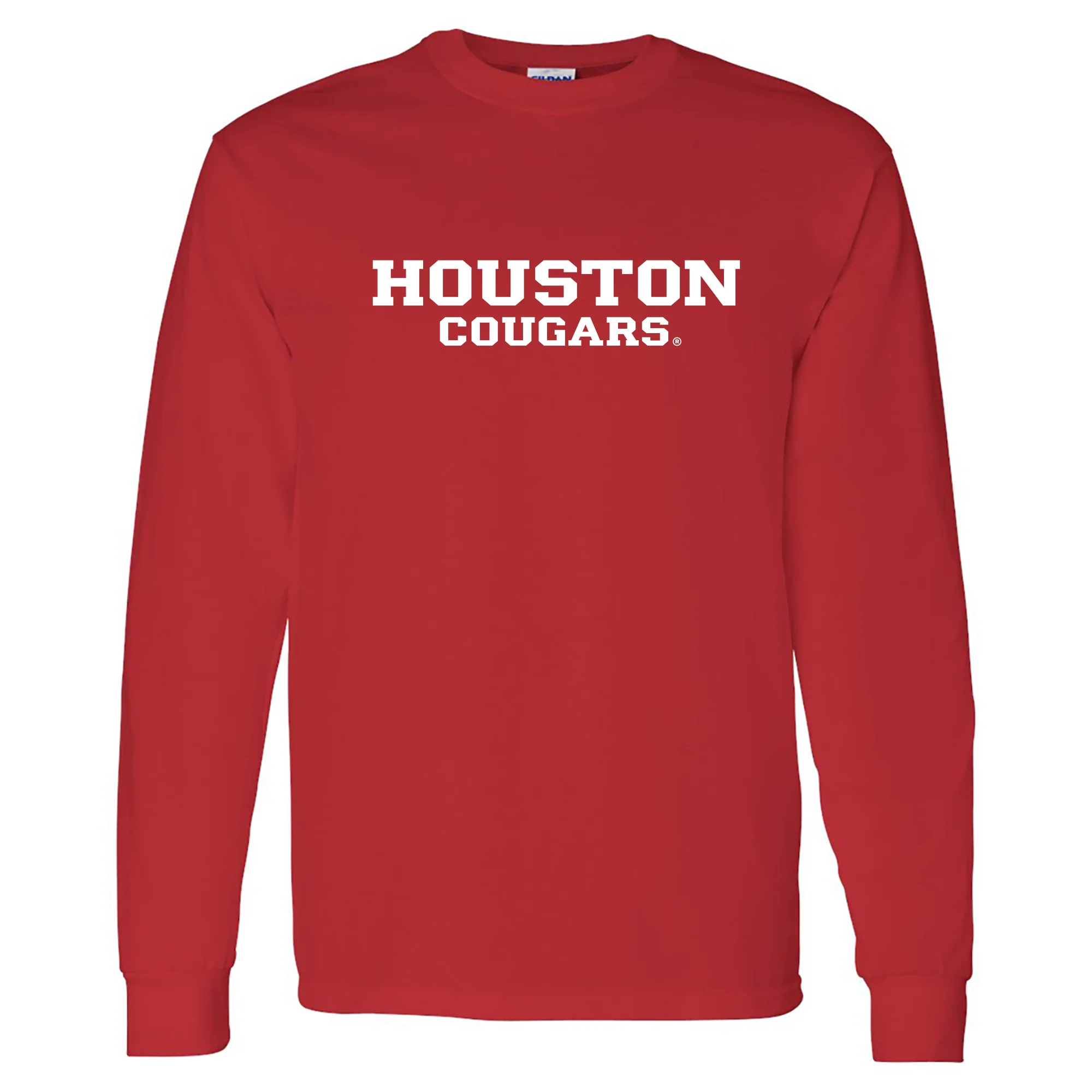 University of Houston Cougars Basic Block Long Sleeve T-Shirt - Red