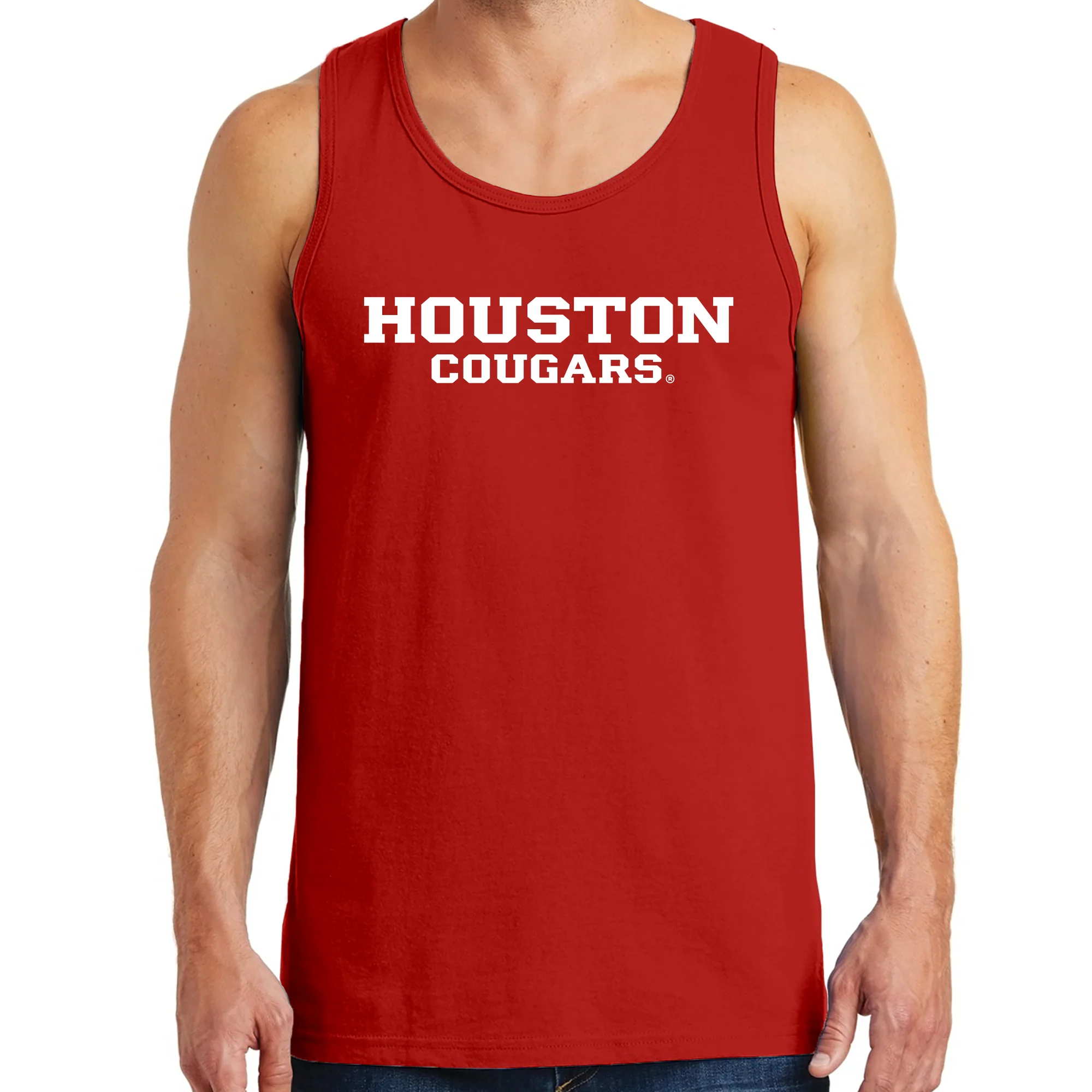 University of Houston Cougars Basic Block Tank Top - Red - Image 3
