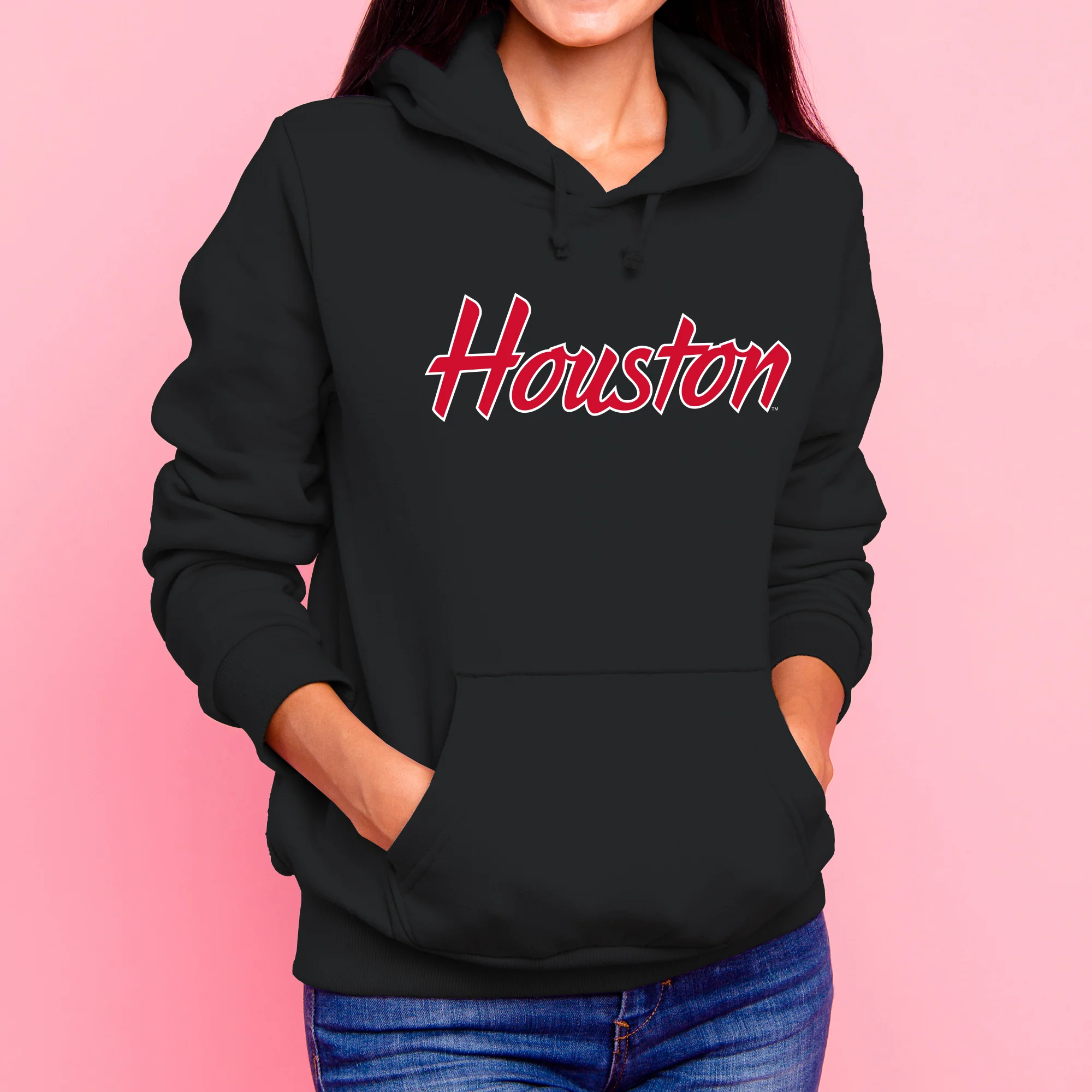 Houston Cougars Basic Script Hoodie - Black - Image 4