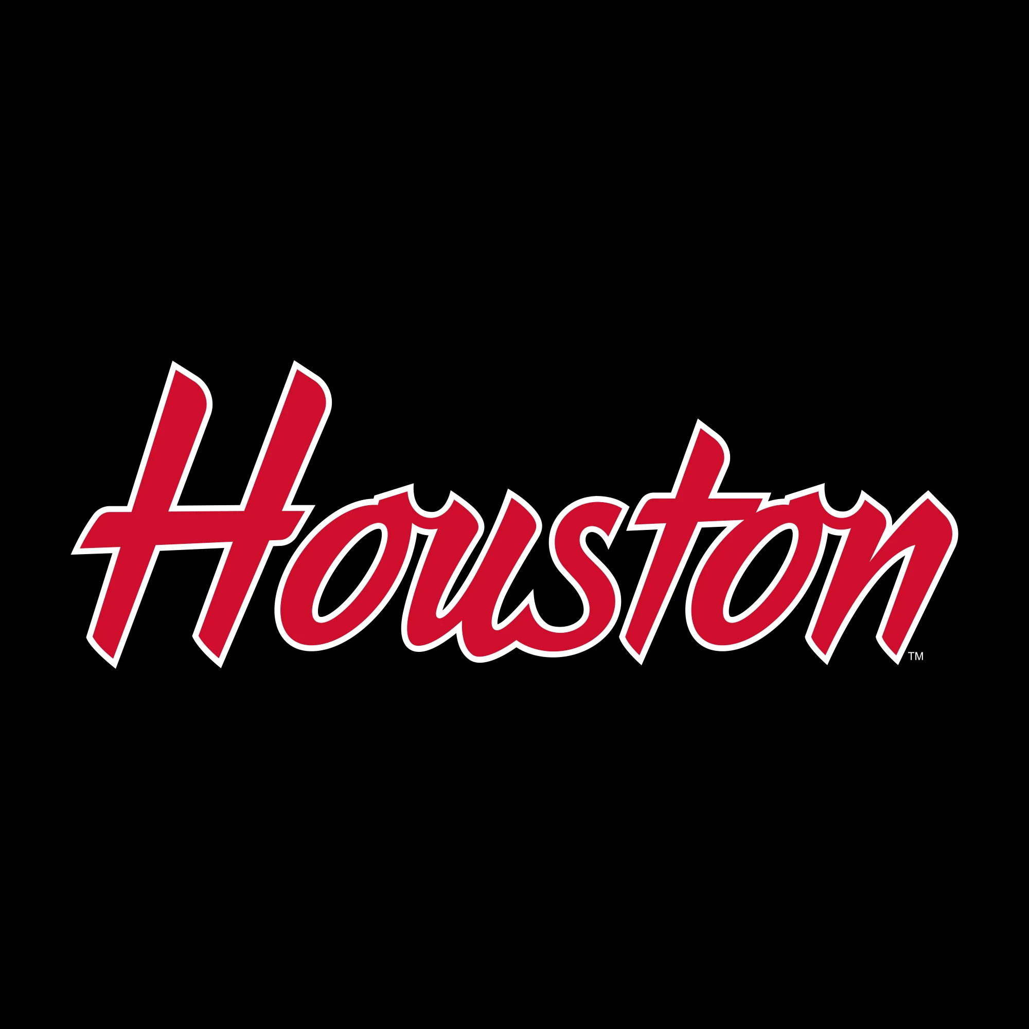 Houston Cougars Basic Script Long Sleeve T Shirt - Black - Image 2