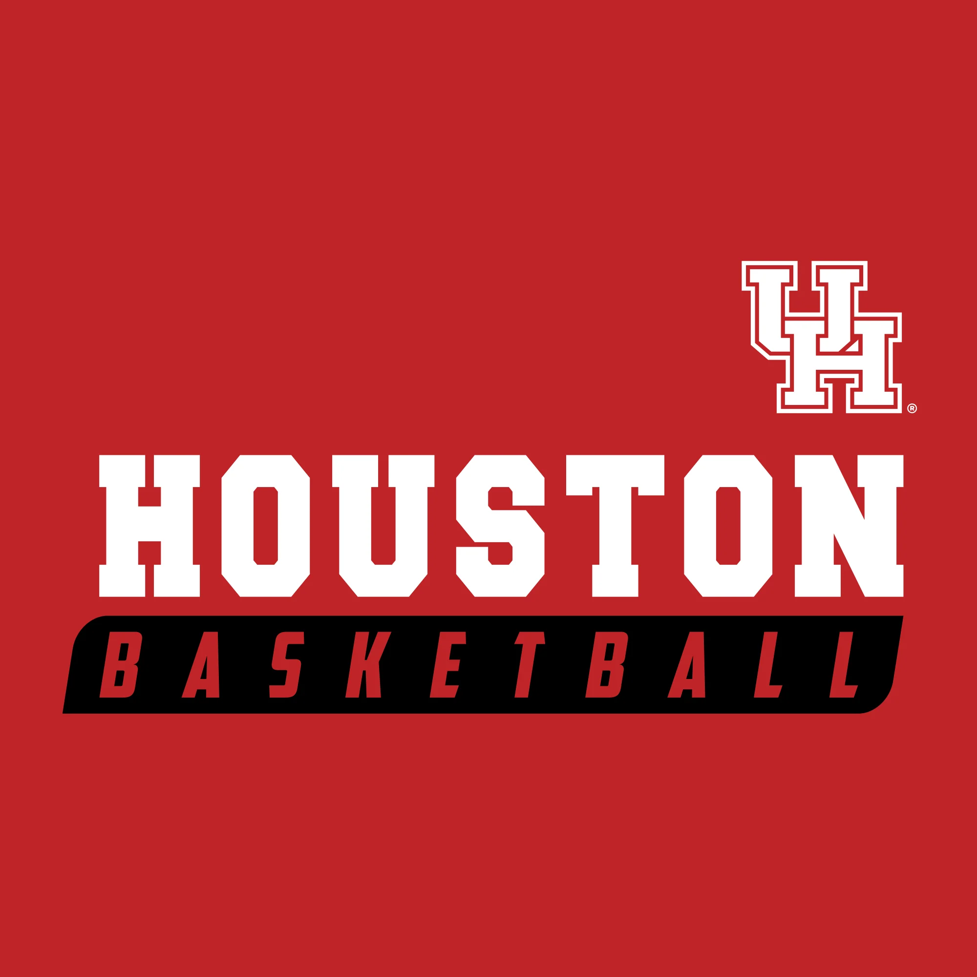 Houston Cougars Basketball Slant T Shirt - Red - Image 2
