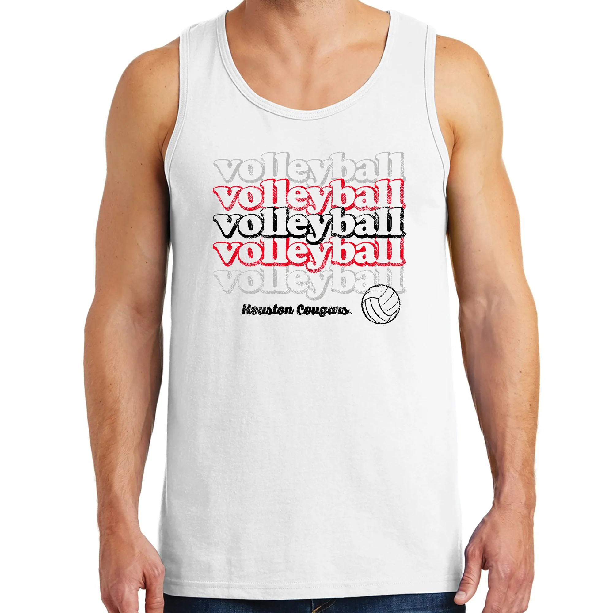 Houston Cougars Volleyball Repeat Tank Top - White - Image 4