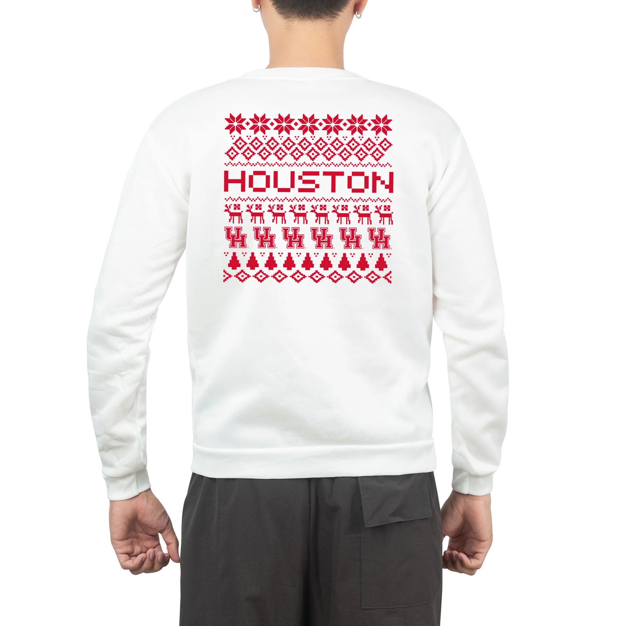 Houston Holiday Sweater Crewneck - White - Image 4