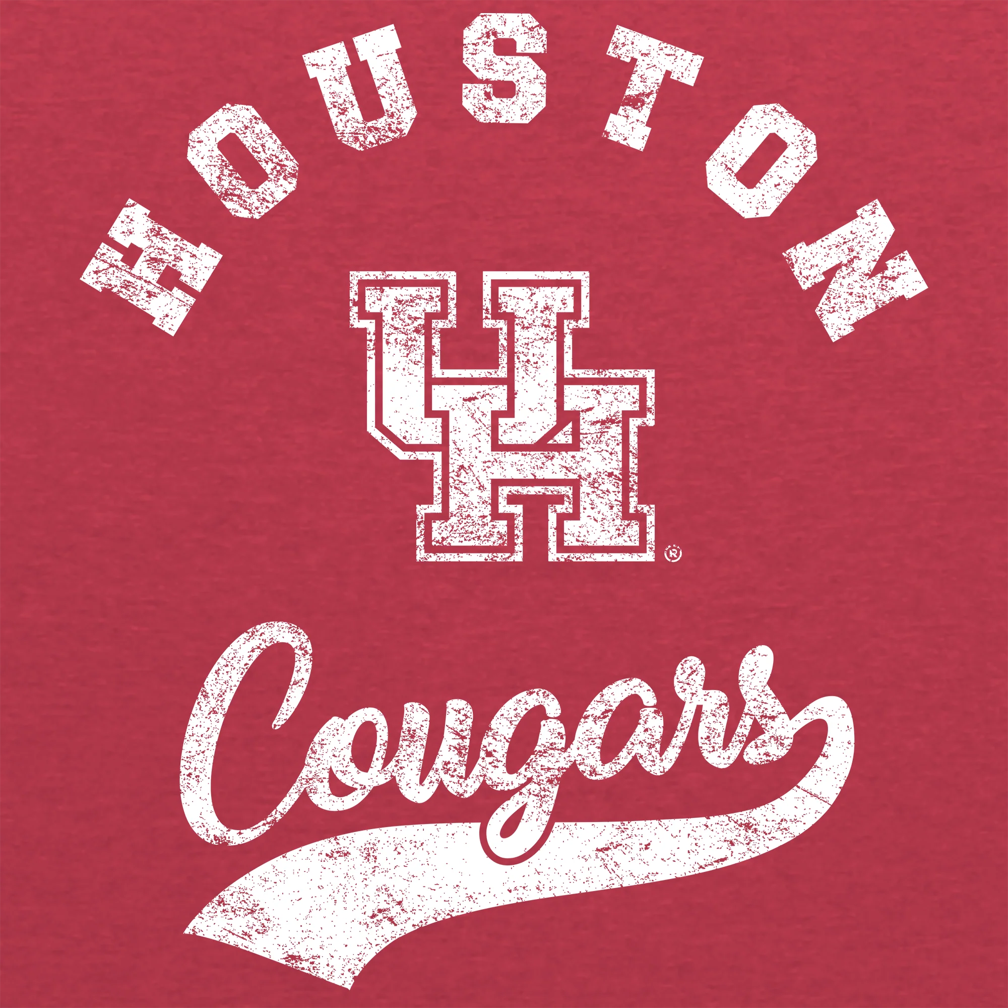 Houston Retro Script NLA Triblend - Vintage Red - Image 2
