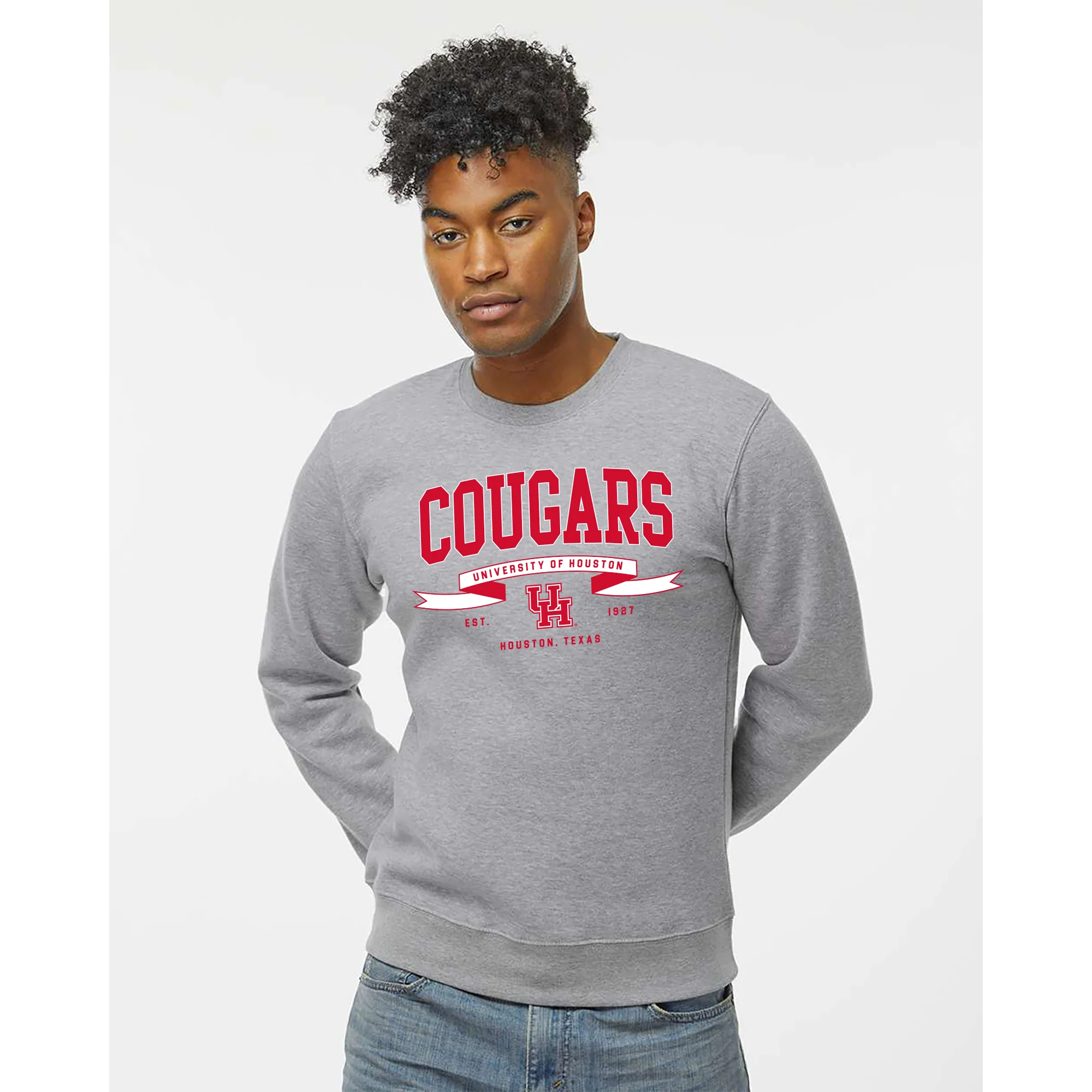 Houston Ribbon Flight JA BTB Crewneck - Oxford - Image 3