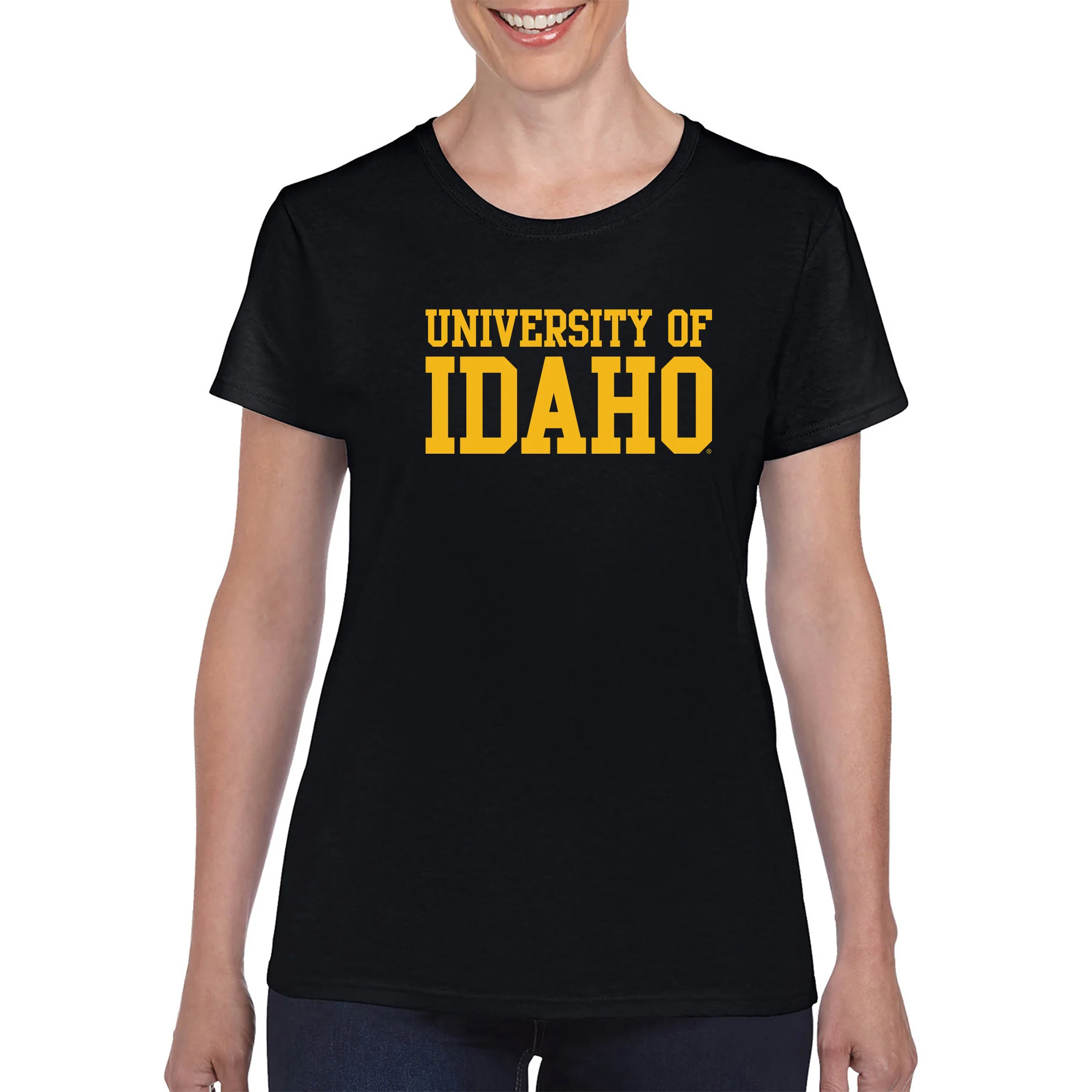 Idaho Vandals Basic Block Women's T Shirt - Black - Image 3
