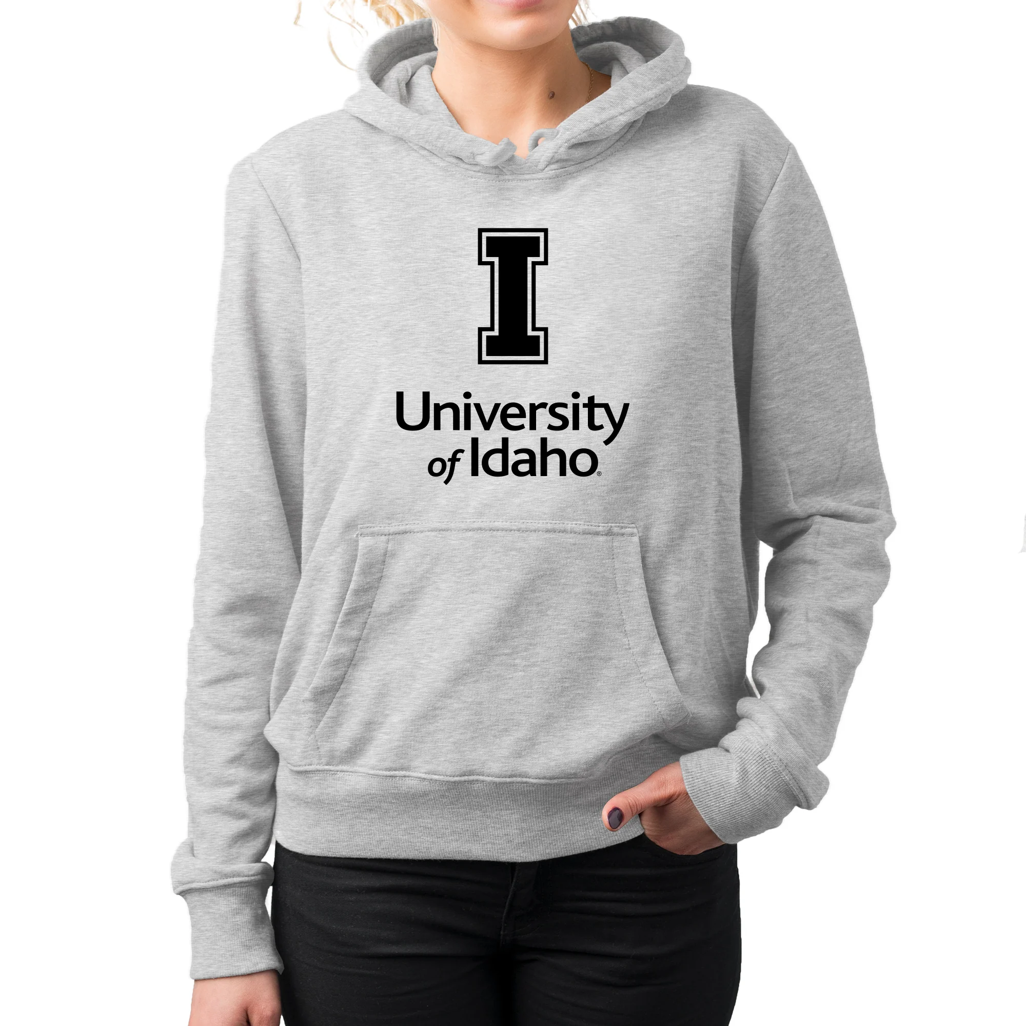 Idaho Vandals Institutional Logo Hoodie - Sport Grey - Image 4
