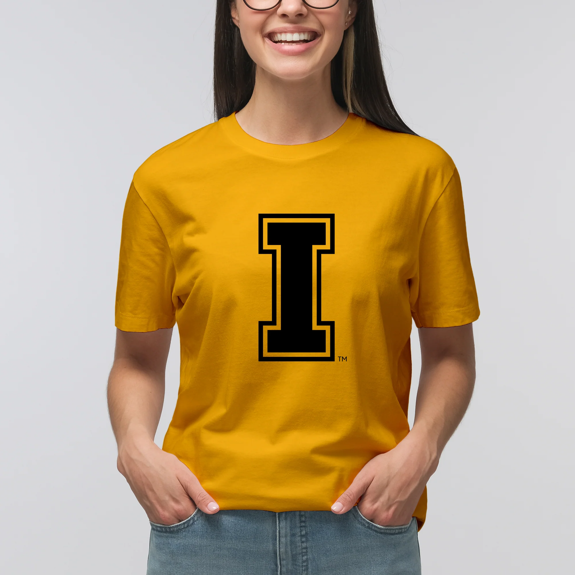 Idaho Vandals Primary Logo T Shirt - Gold - Image 4