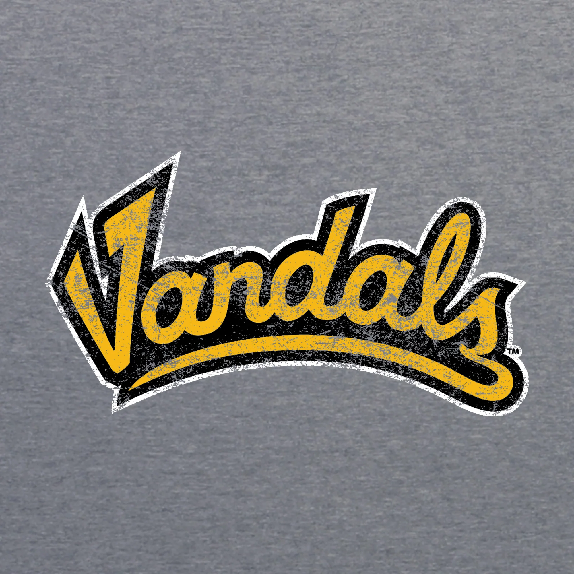 Idaho Vandals Script Logo Triblend T Shirt - Premium Heather - Image 2