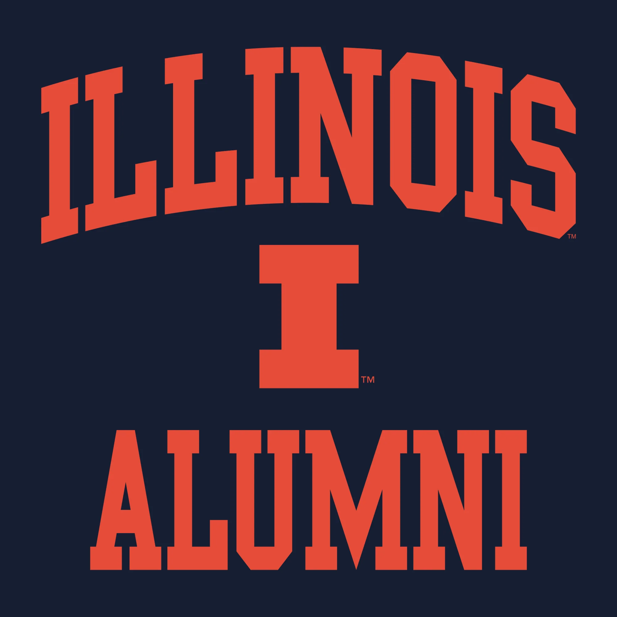 Illinois Arch Logo Alumni Hoodie - Navy - Image 2