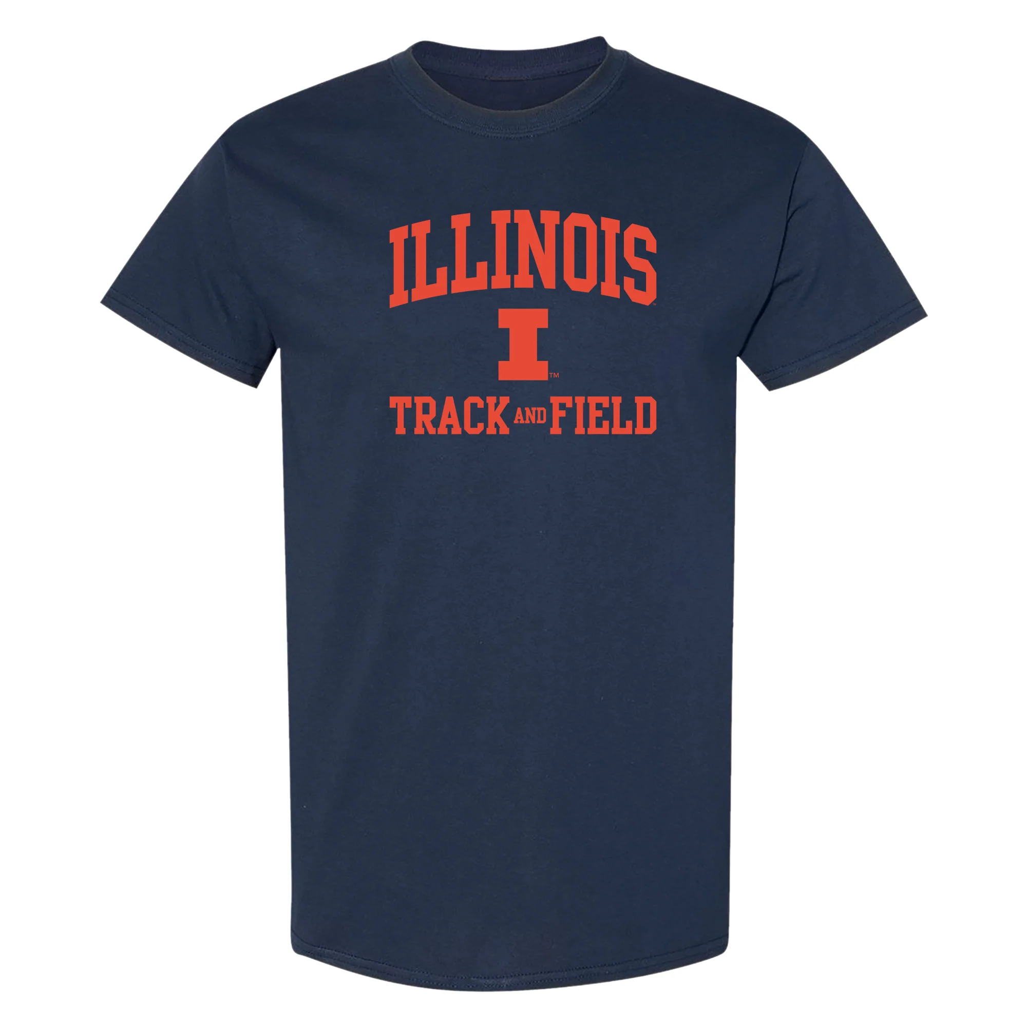 Illinois Arch Logo Track & Field T-Shirt - Navy