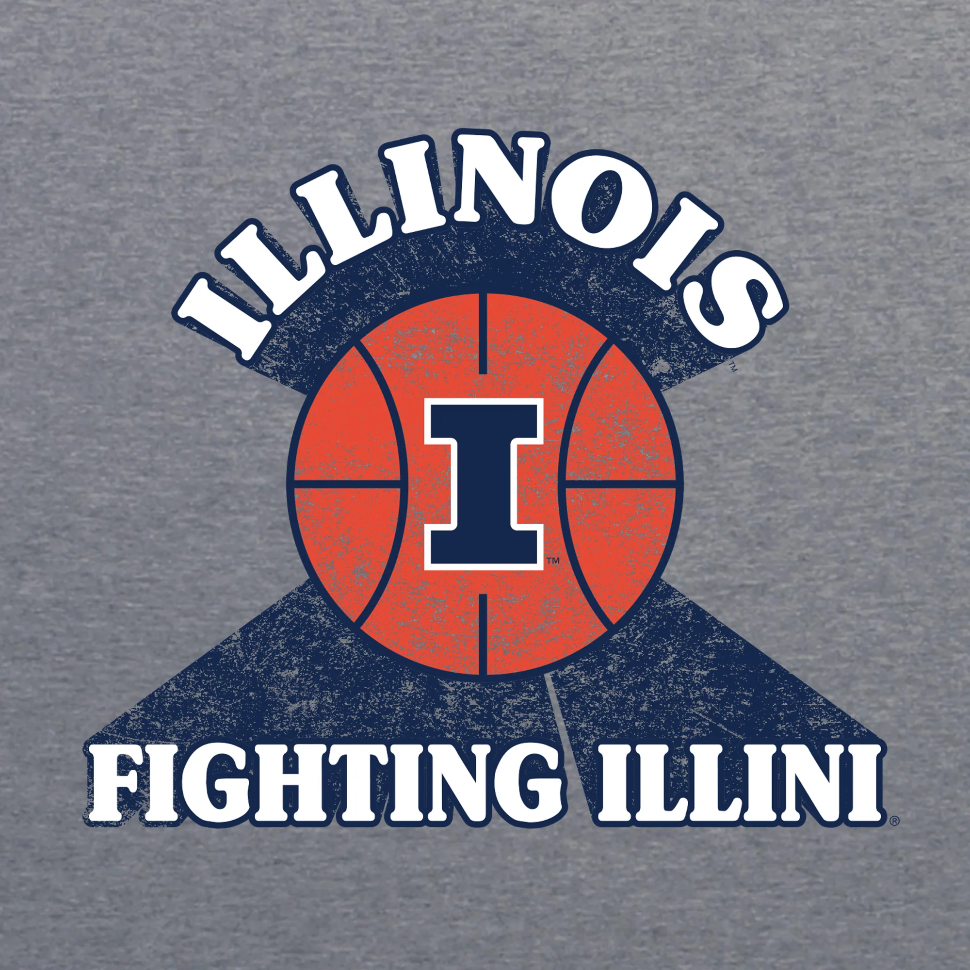 Illinois Basketball Shootout NLA Triblend T-Shirt - Premium Heather - Image 2