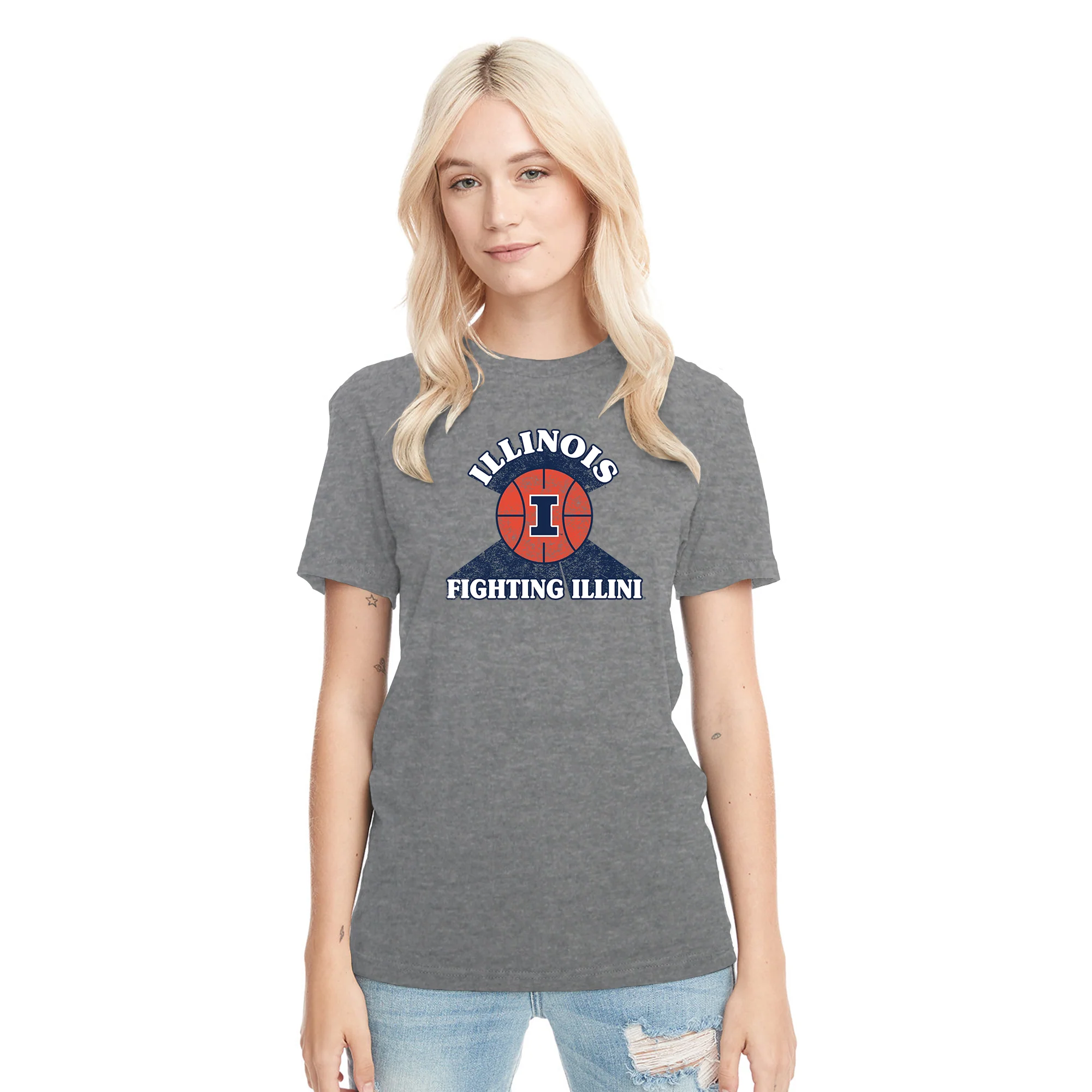 Illinois Basketball Shootout NLA Triblend T-Shirt - Premium Heather - Image 4