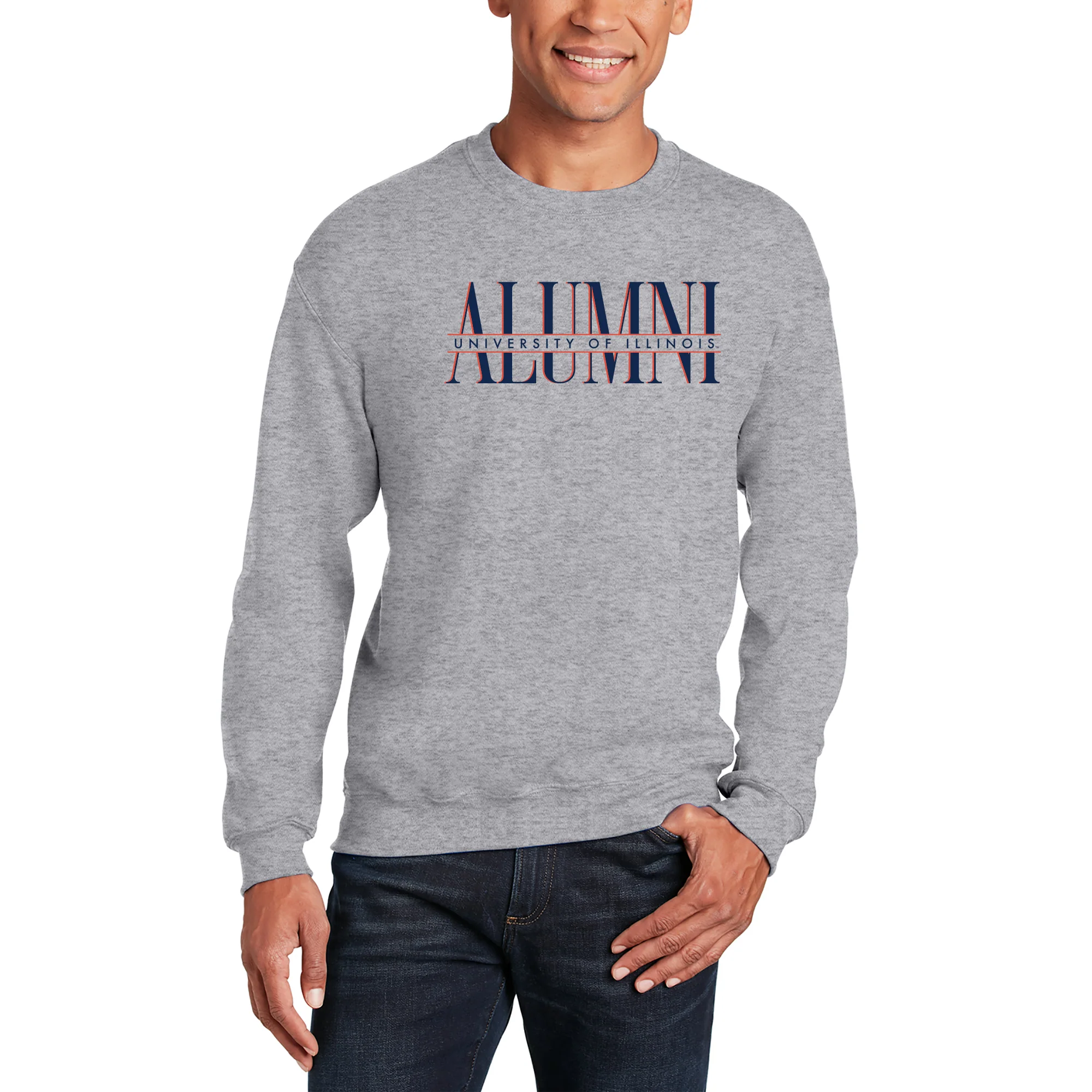Illinois Classic Alumni Crewneck - Sport Grey - Image 3