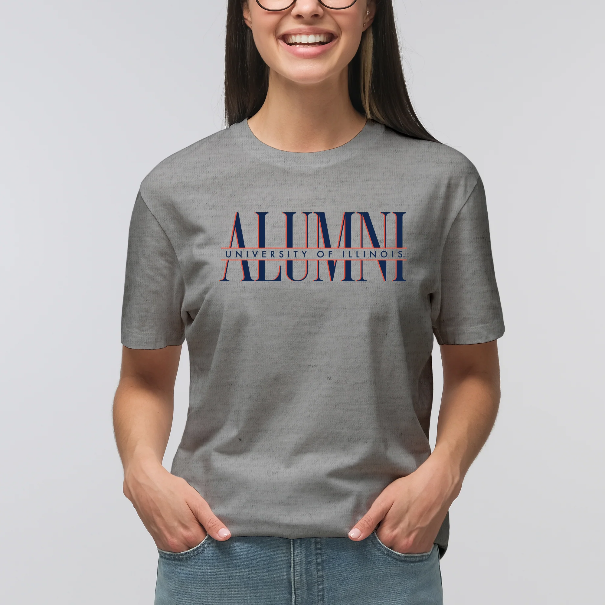 Illinois Classic Alumni T-Shirt - Sport Grey - Image 4
