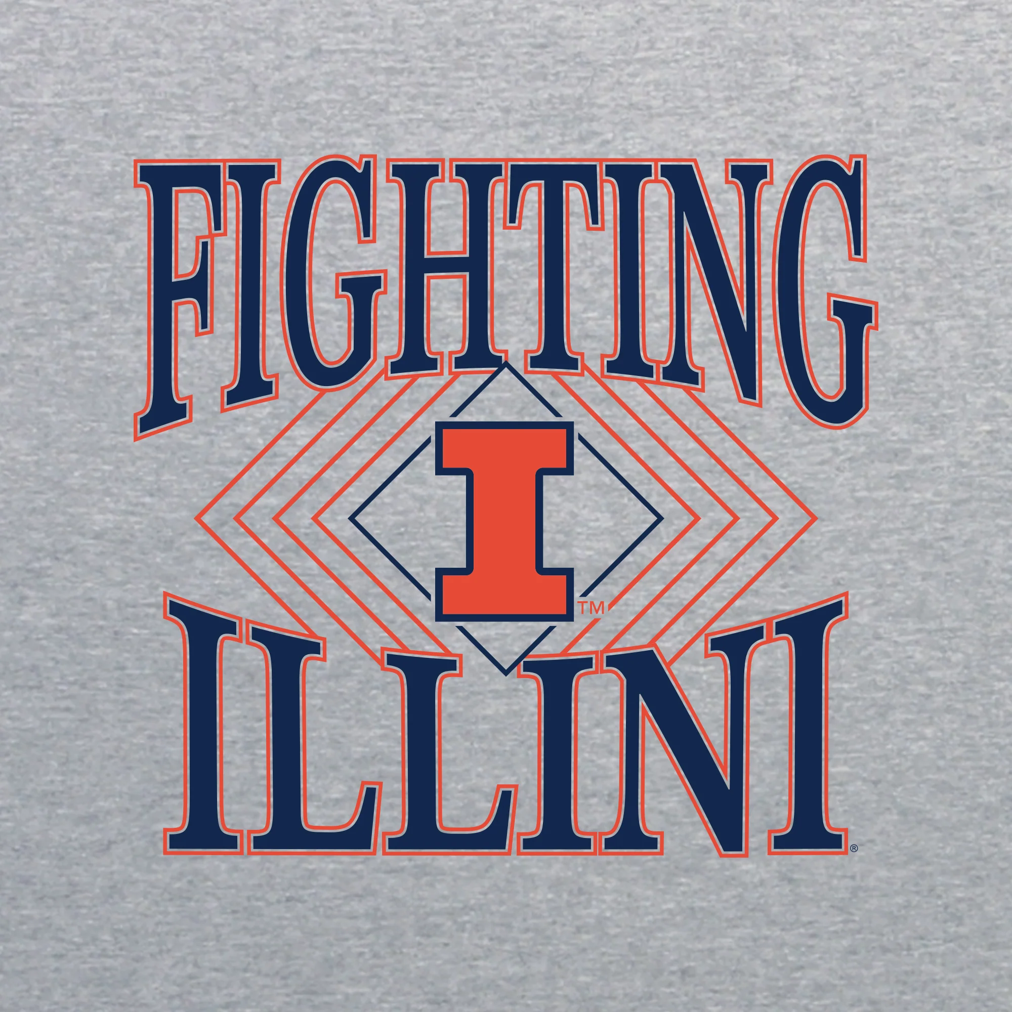 Illinois Diamond Victory JA BTB Fleece Crewneck - Oxford - Image 2