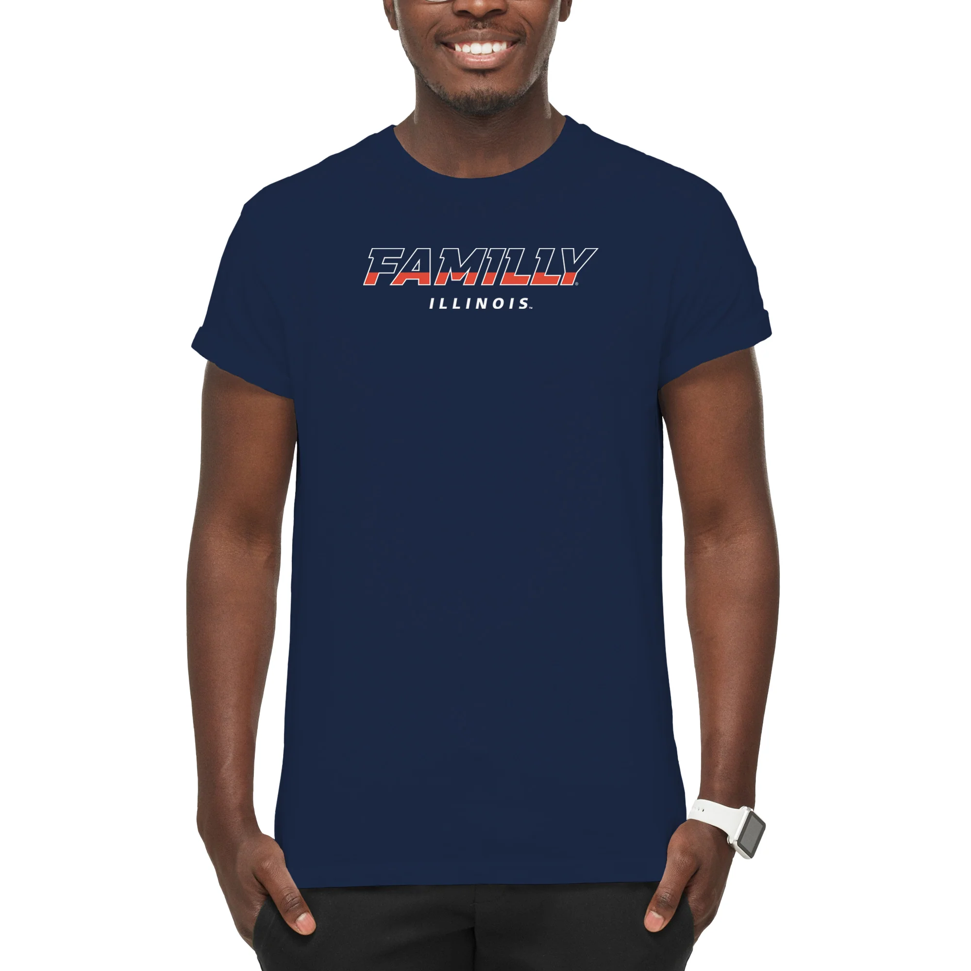 Illinois FAMILLY T-Shirt - Navy - Image 3
