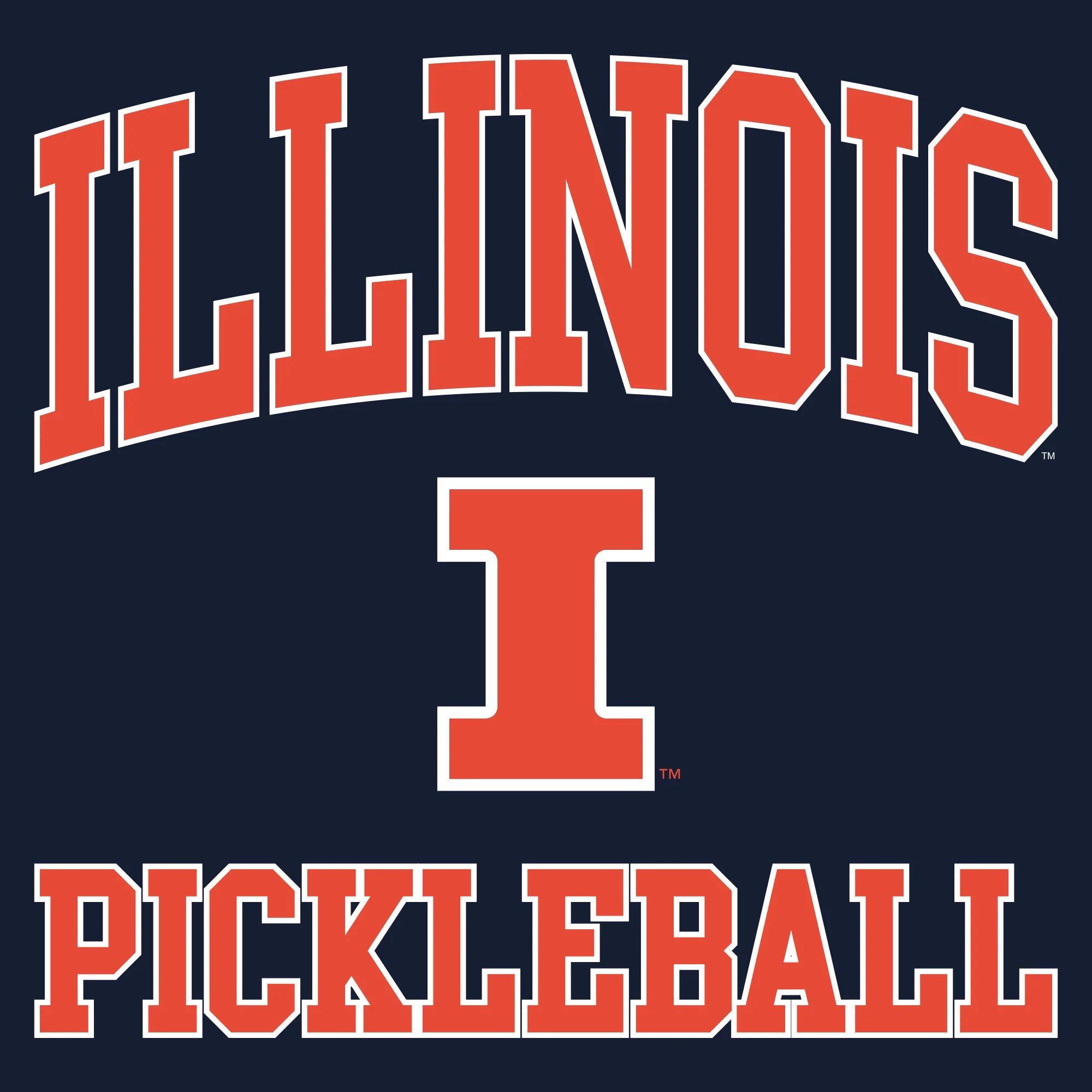 Illinois Fighting Illini Arch Logo Pickleball T-Shirt - Navy - Image 2