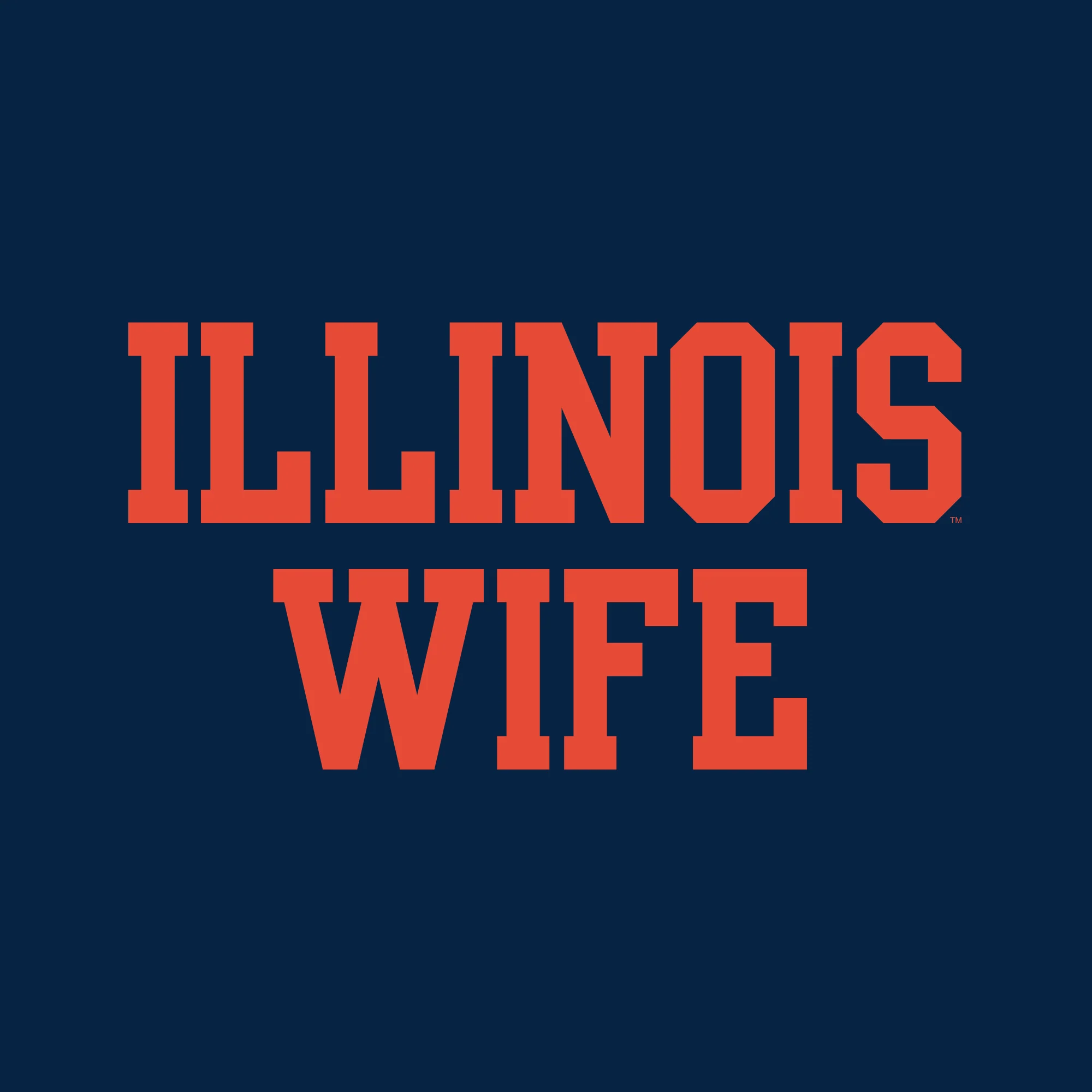 Illinois Fighting Illini Basic Block Wife Women's T Shirt - Navy - Image 2