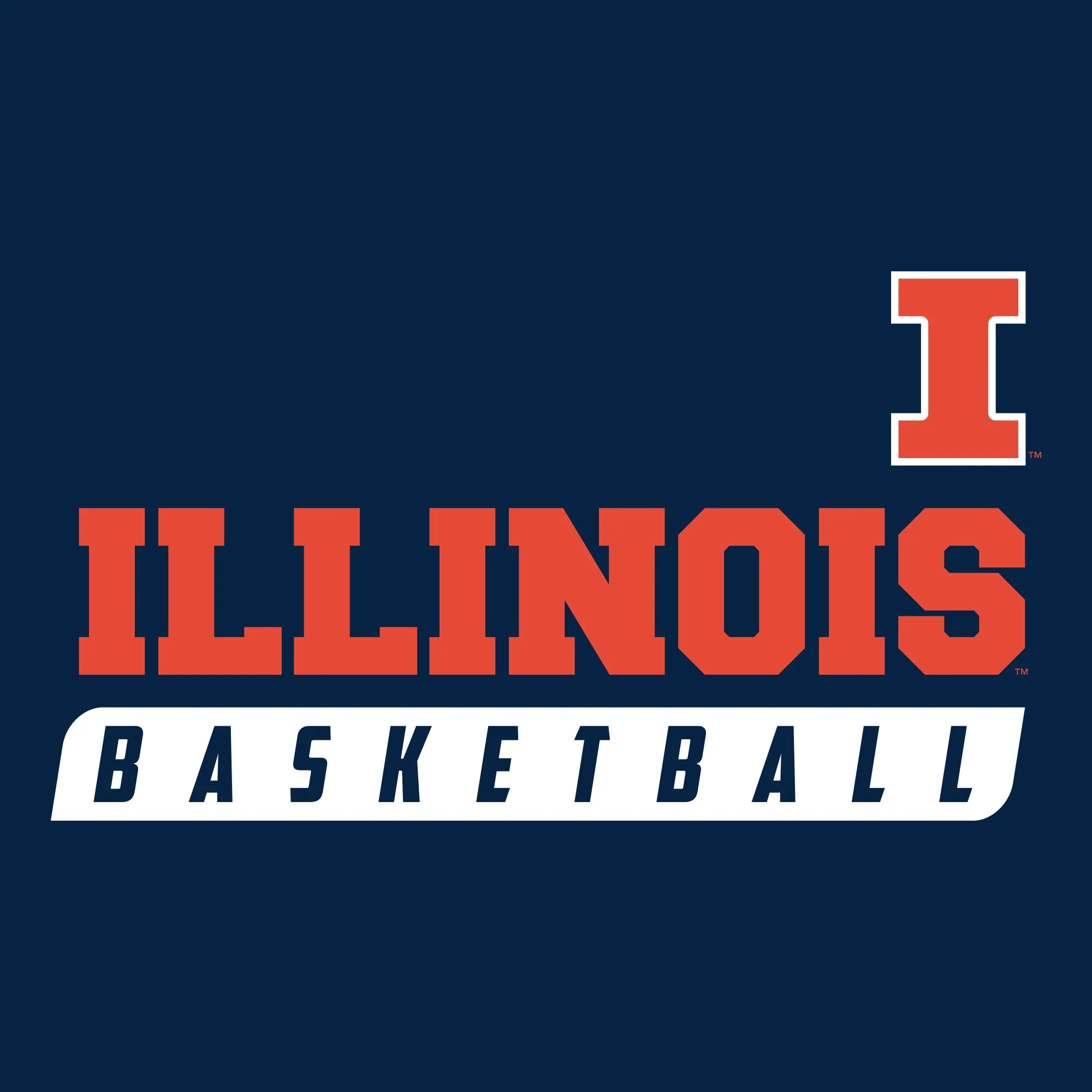 Illinois Fighting Illini Basketball Slant Cotton T-Shirt - Navy - Image 2