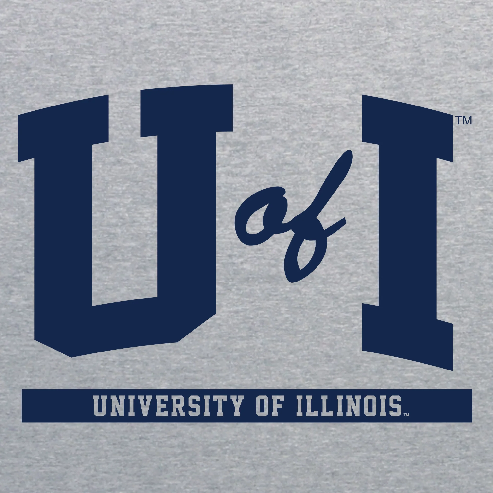 Illinois Fighting Illini Initial Arch T-Shirt - Sport Grey - Image 2