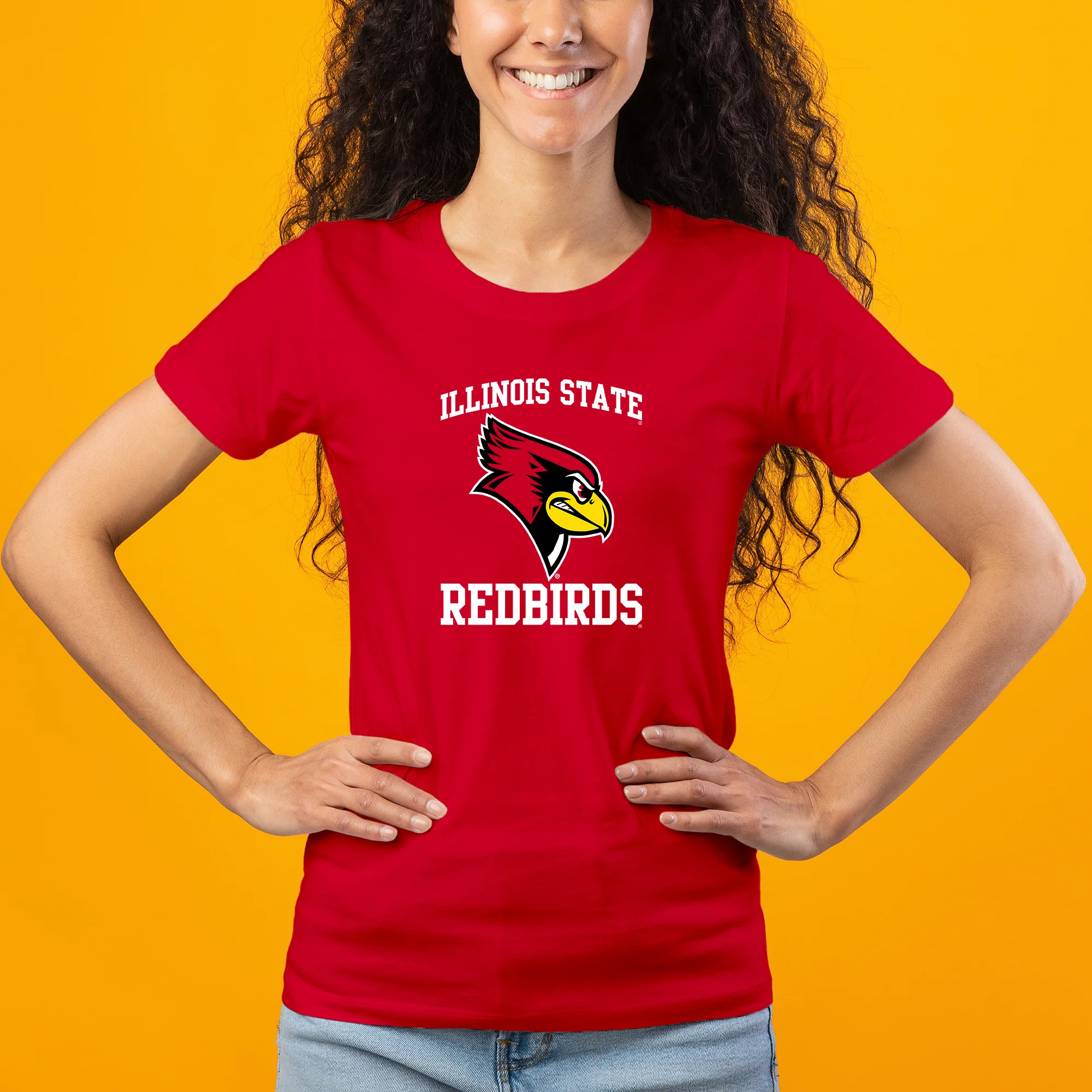 Illinois State Redbirds Arch Logo Women's T-Shirt - Image 4