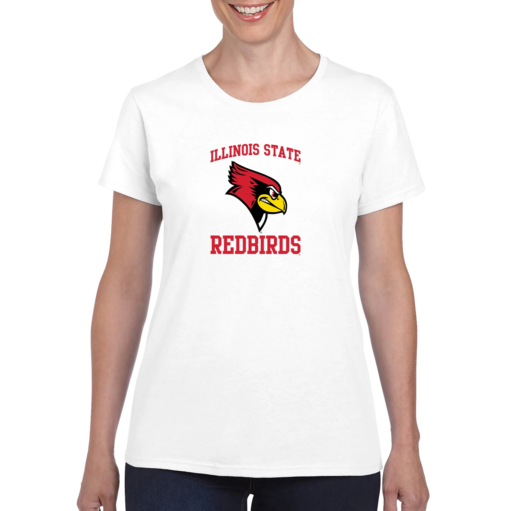 Illinois State Redbirds Arch Logo Women's T-Shirt - Image 6