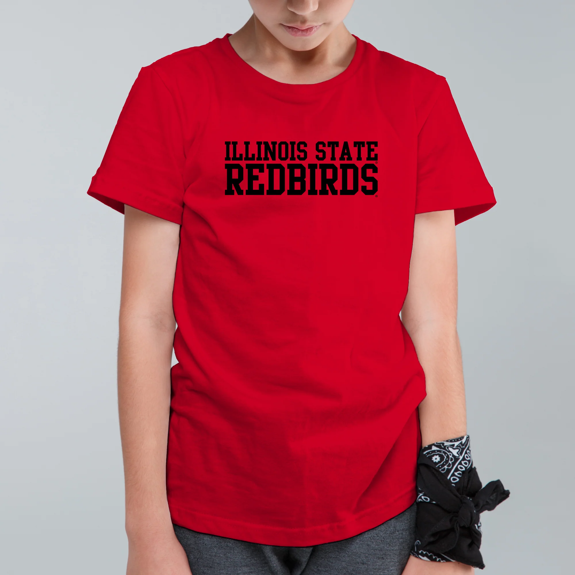 Illinois State Redbirds Basic Block Youth T-Shirt - Red - Image 3