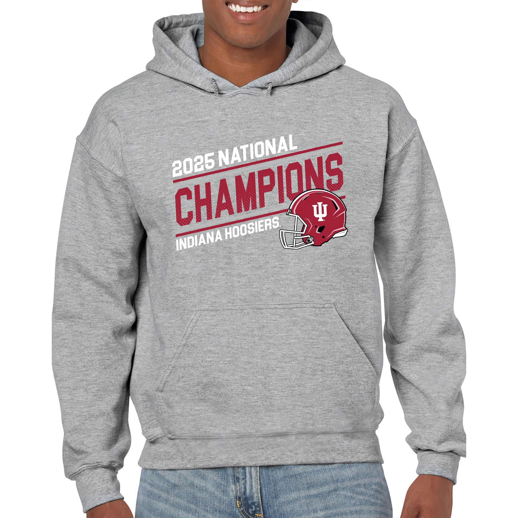 Indiana 2025 Football Champions Action Play Hoodie - Image 6