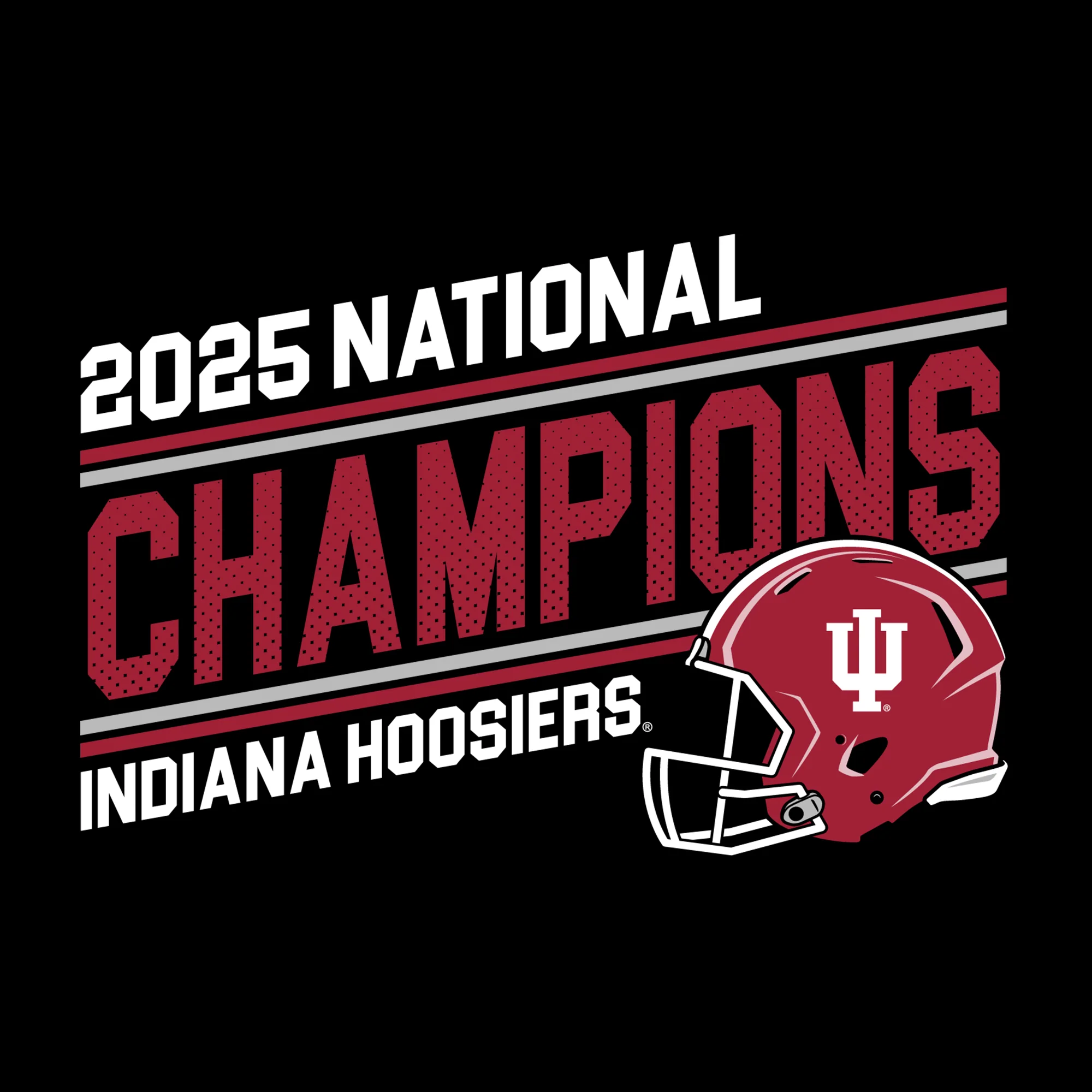 Indiana 2025 Football Champions Action Play Hoodie - Image 3