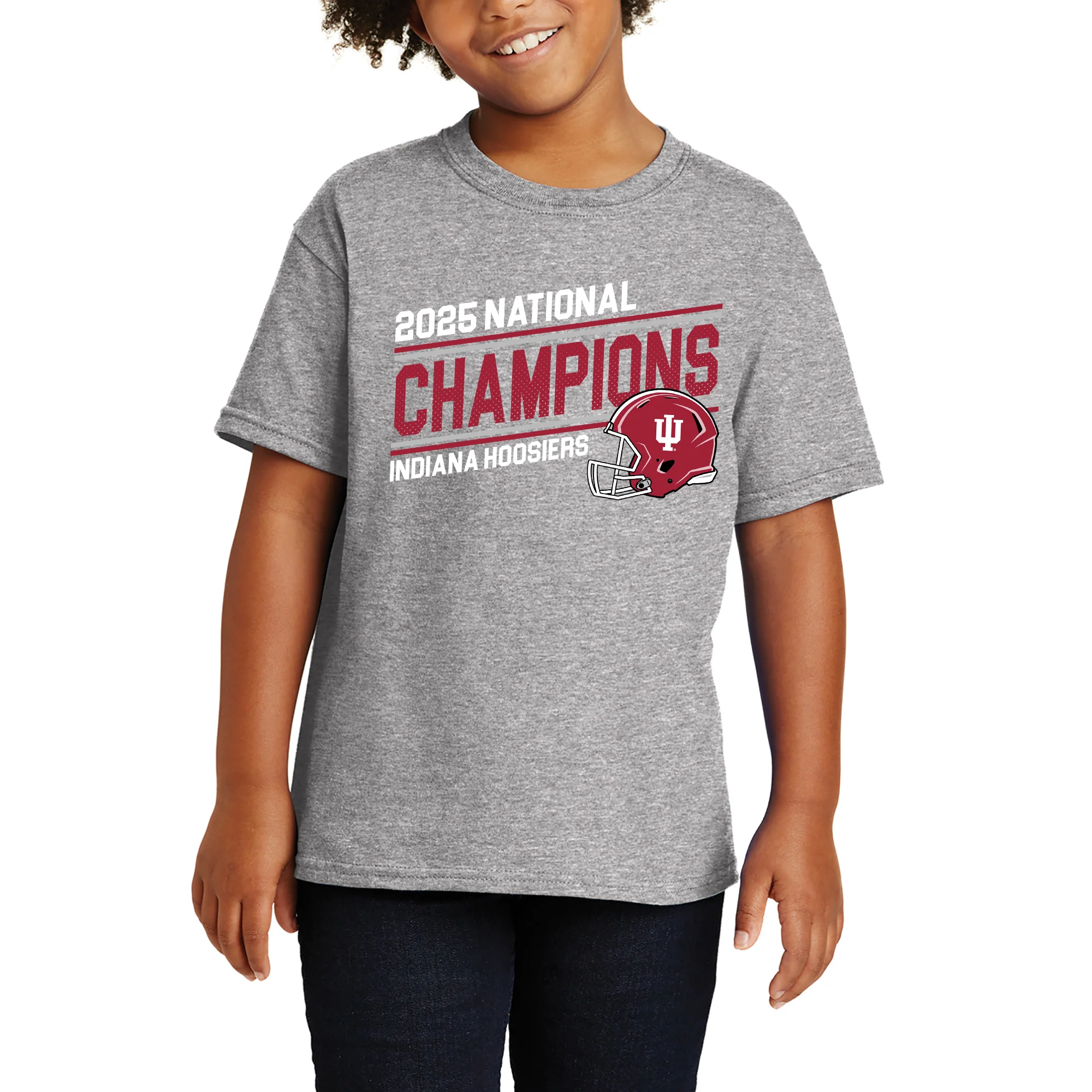Indiana 2025 Football Champions Action Play Youth T-Shirt - Image 6