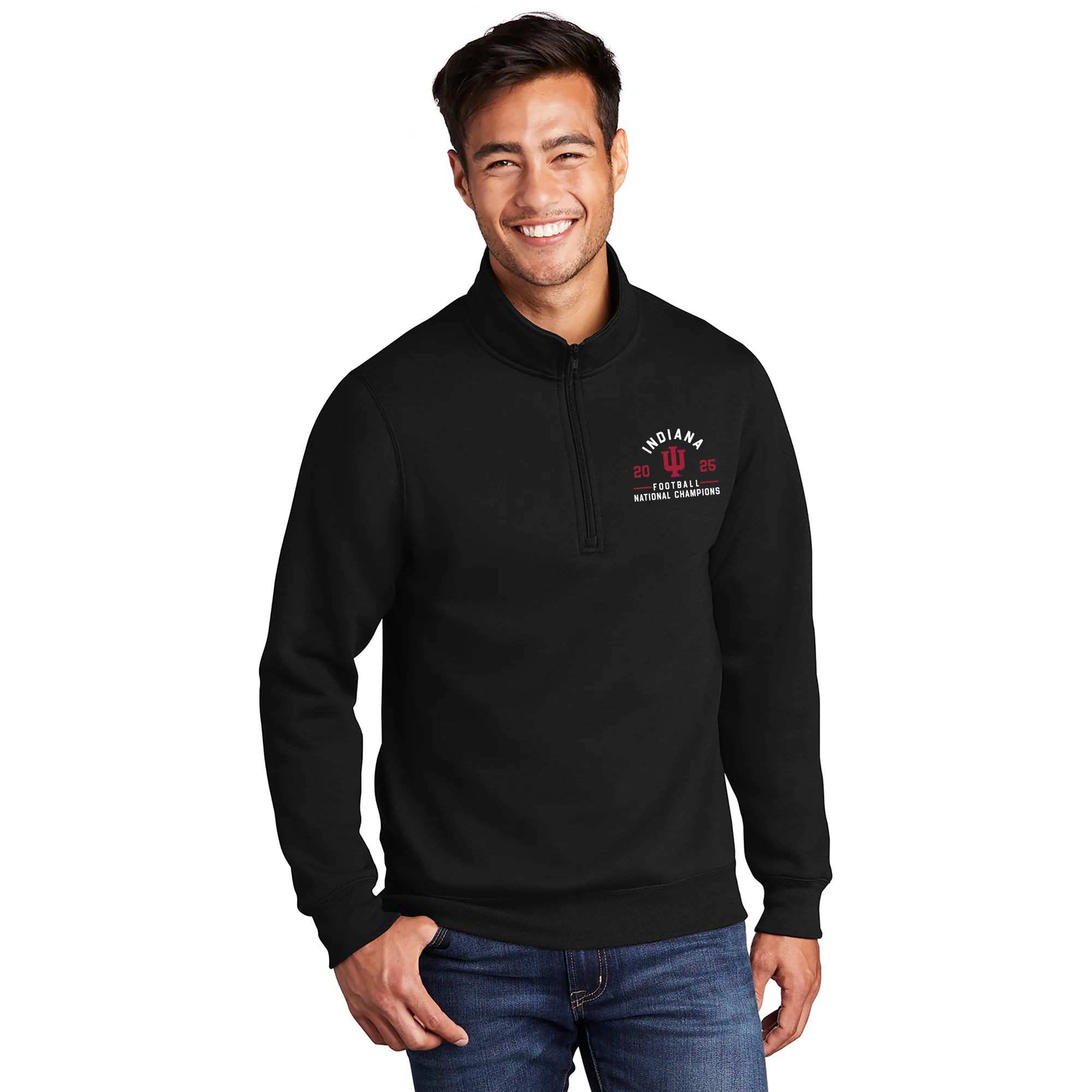 Indiana 2025 Football Champions EMB 1/4 Zip - Image 4