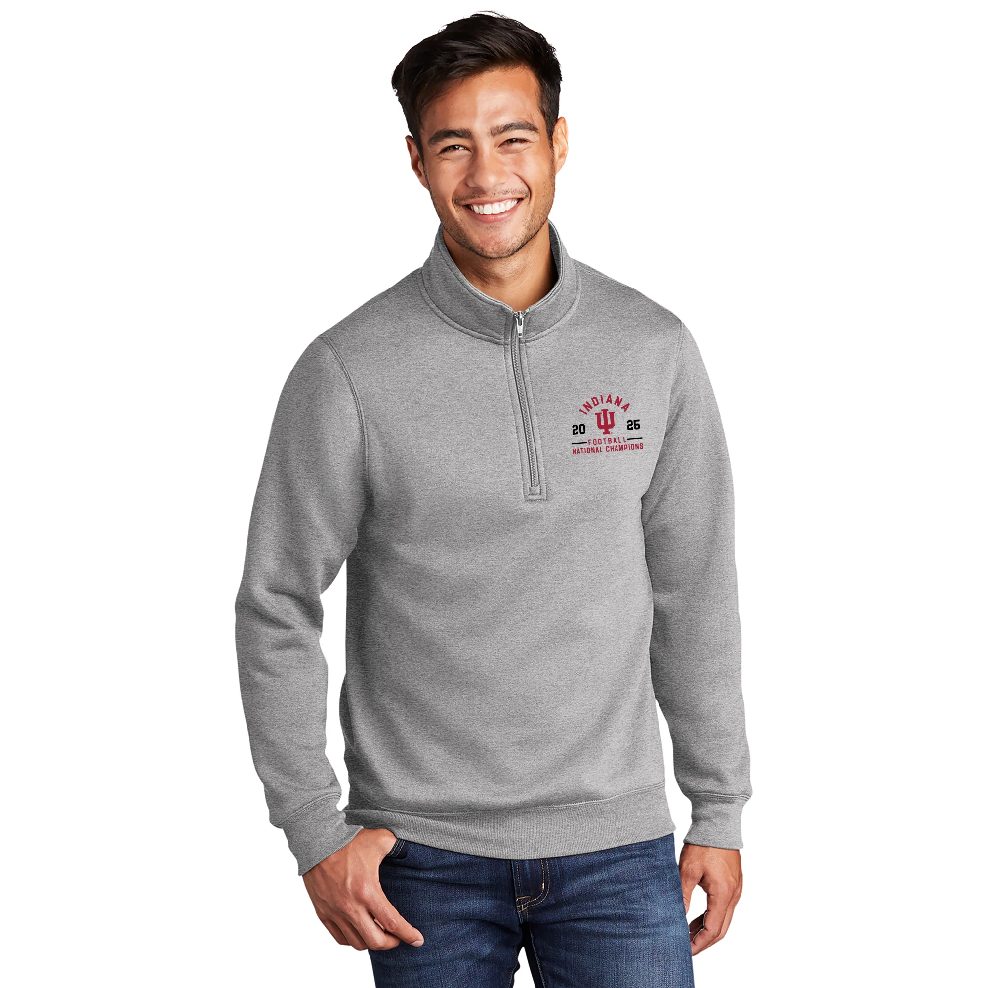 Indiana 2025 Football Champions EMB 1/4 Zip - Image 6