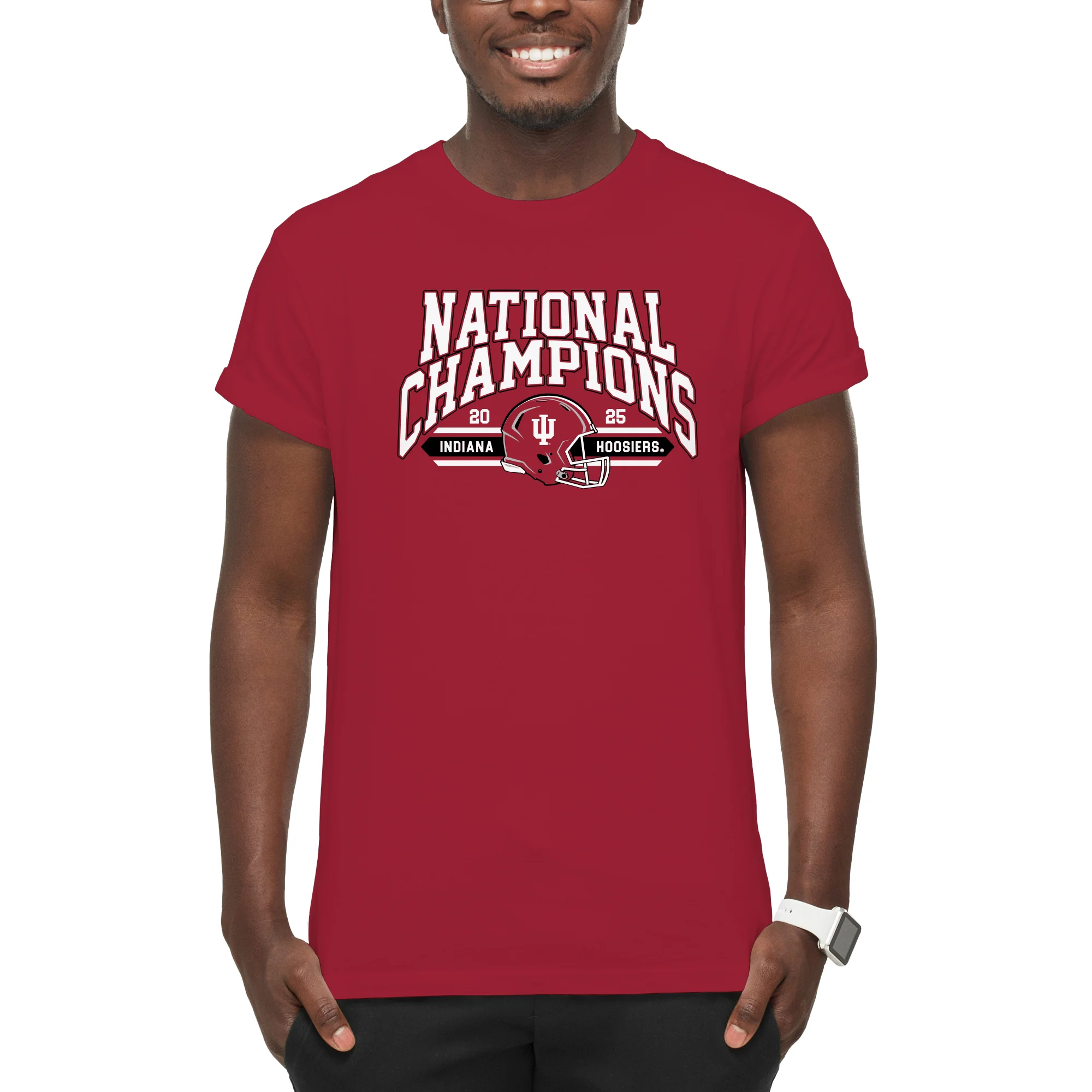 Indiana 2025 Football Champions Glorious T-Shirt - Cardinal - Image 3