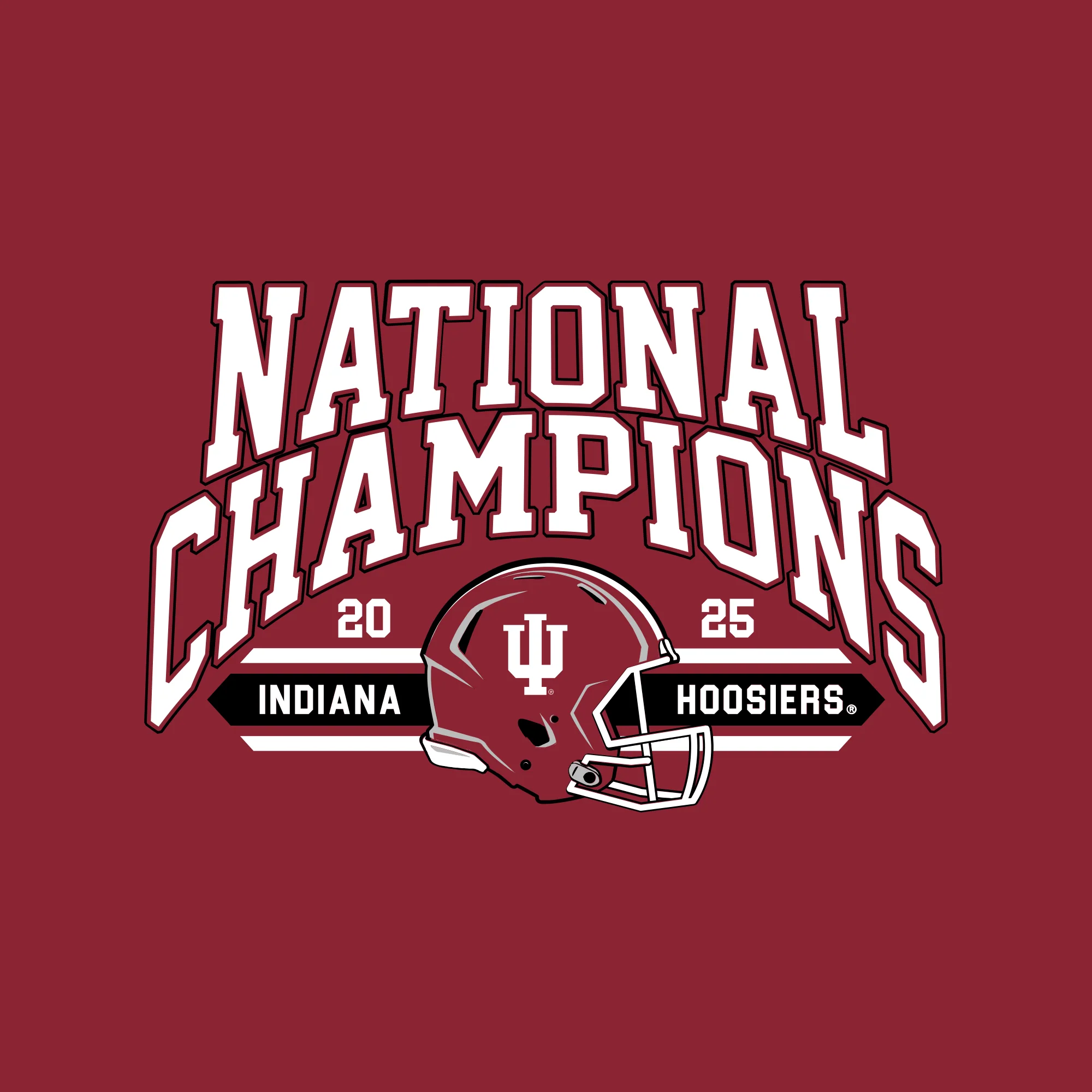 Indiana 2025 Football Champions Glorious Jersey T-Shirt - Cardinal - Image 2
