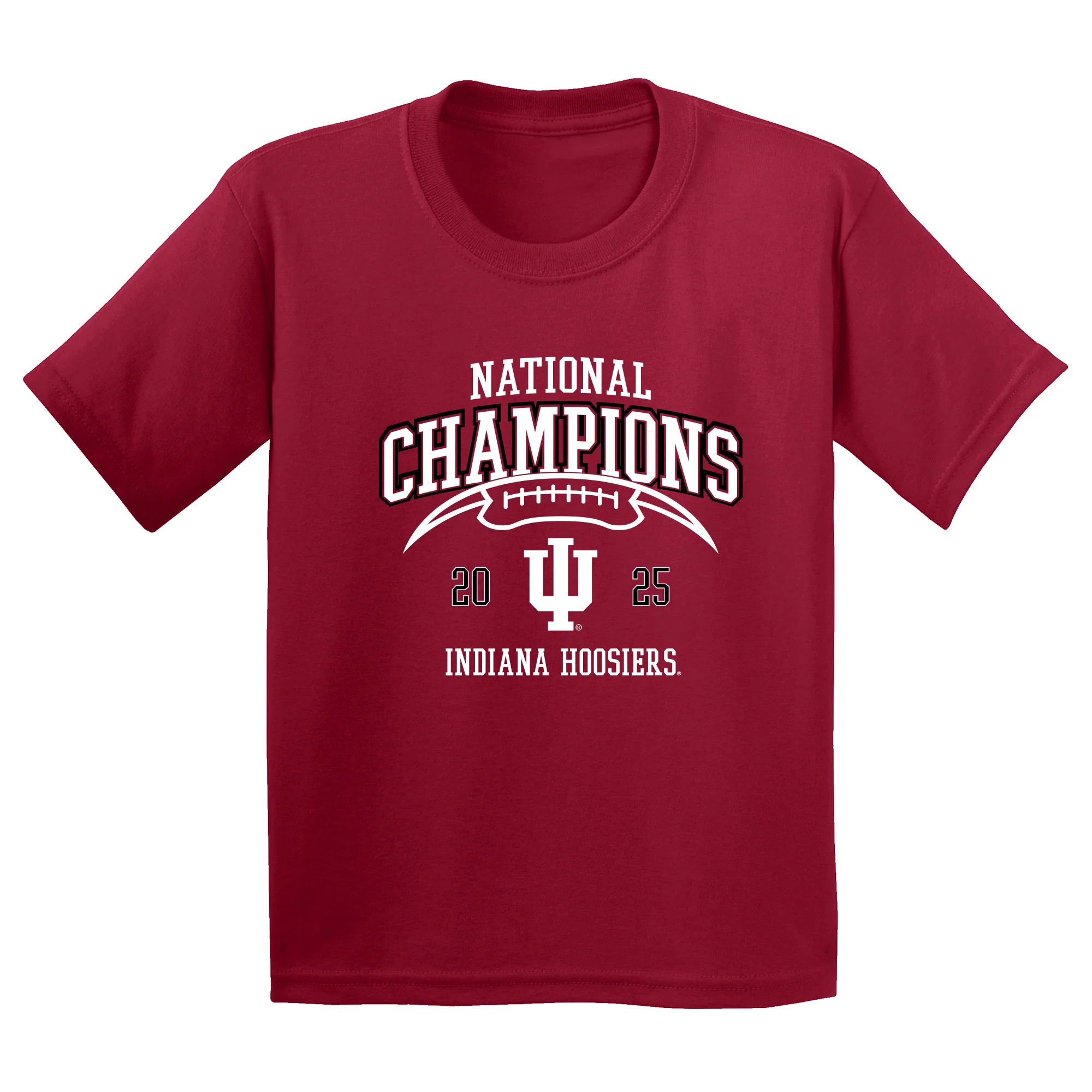 Indiana 2025 Football Champions Horizon Arch Youth T-Shirt - Cardinal