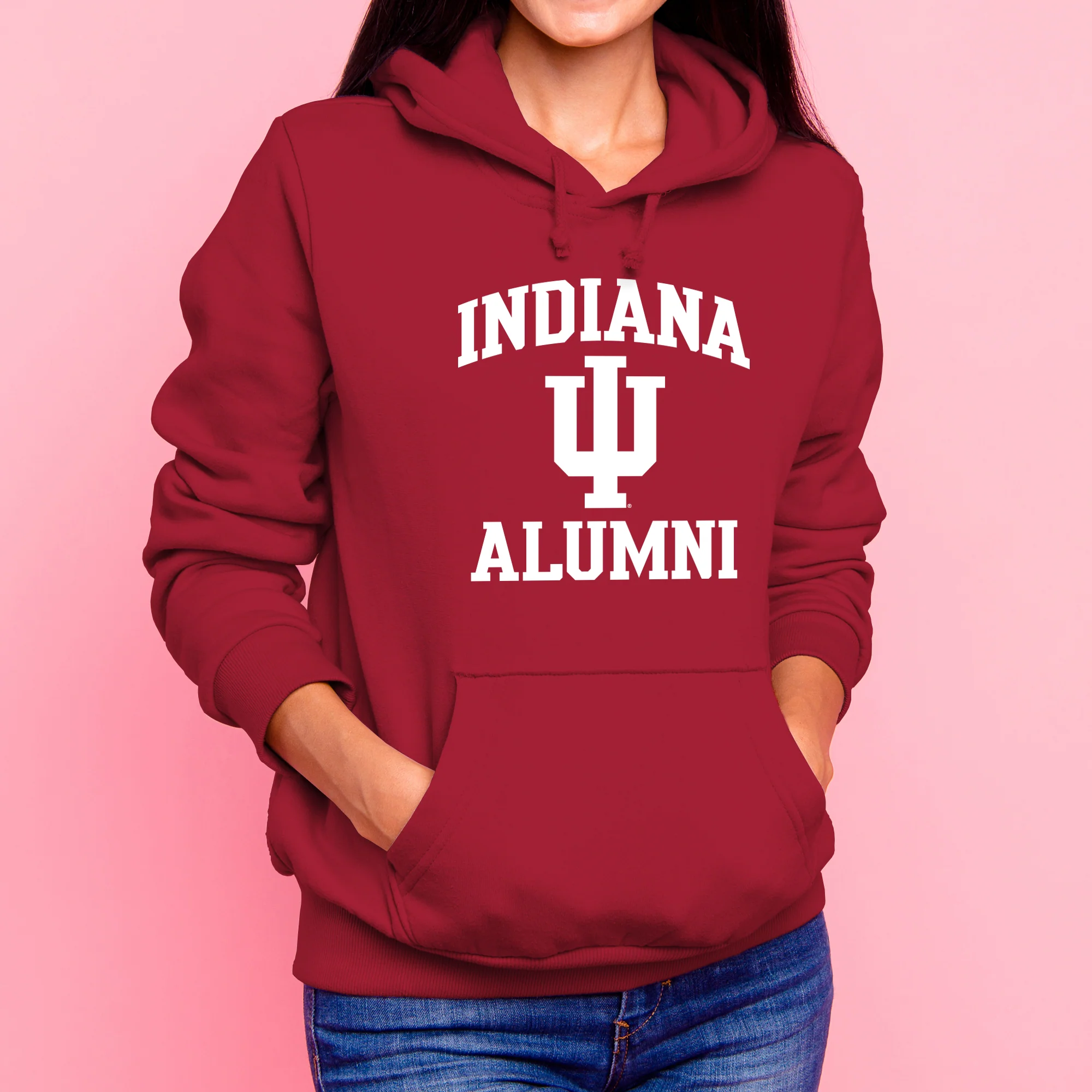 Indiana Arch Logo Alumni Hoodie - Cardinal - Image 4