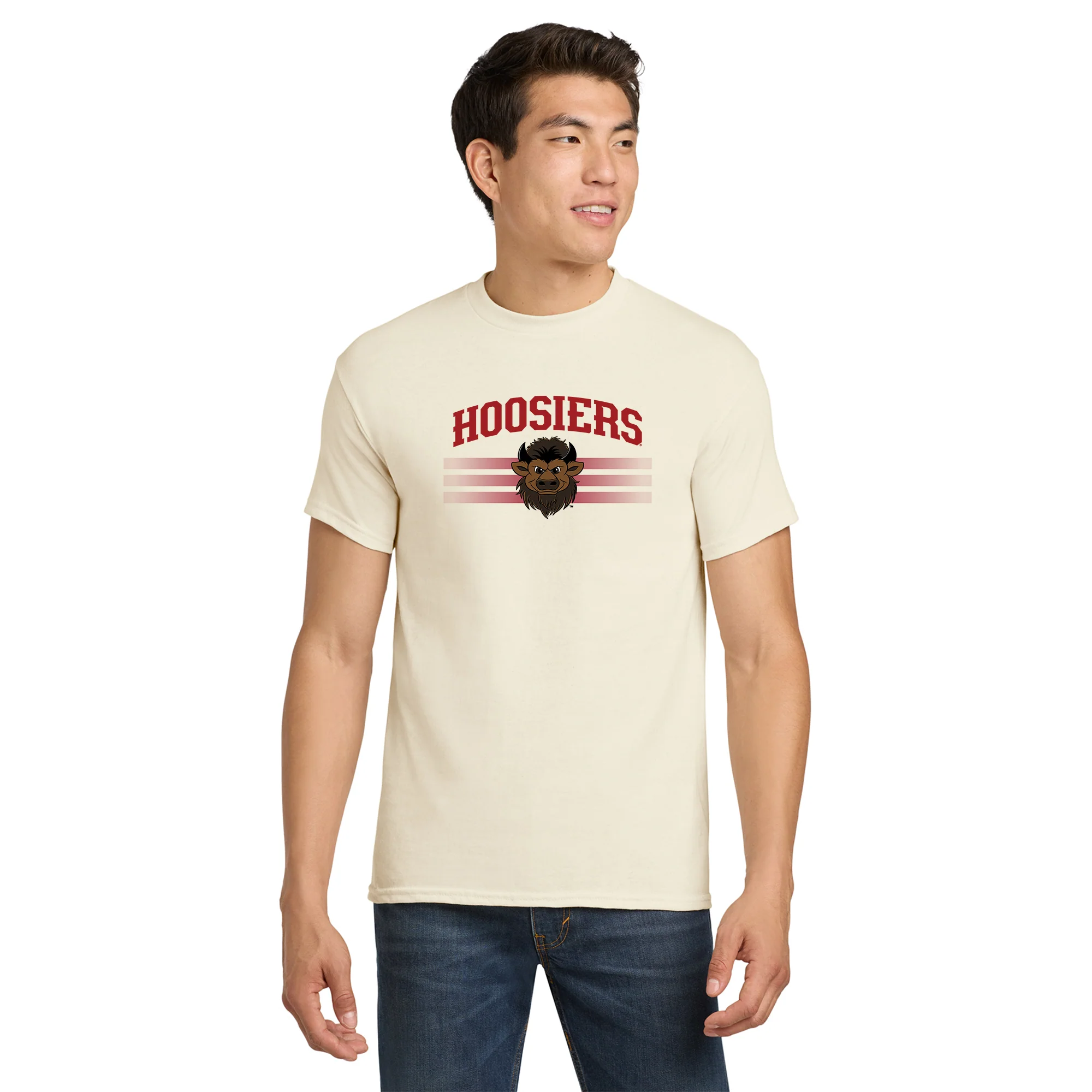 Indiana Dynasty Logo Bison T-Shirt - Natural - Image 3
