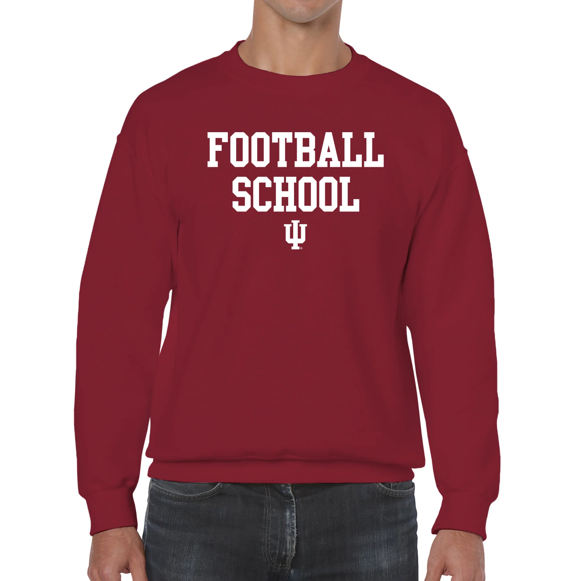 Indiana Football School Crewneck - Cardinal - Image 3