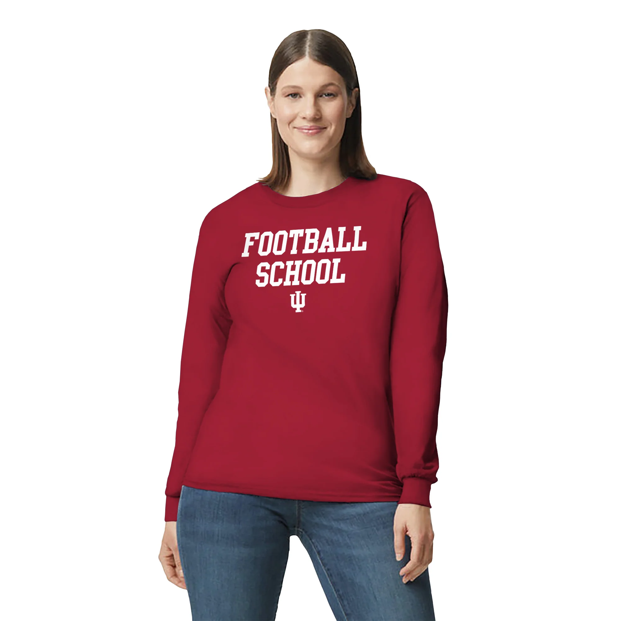 Indiana Football School Long Sleeve Shirt - Cardinal - Image 4
