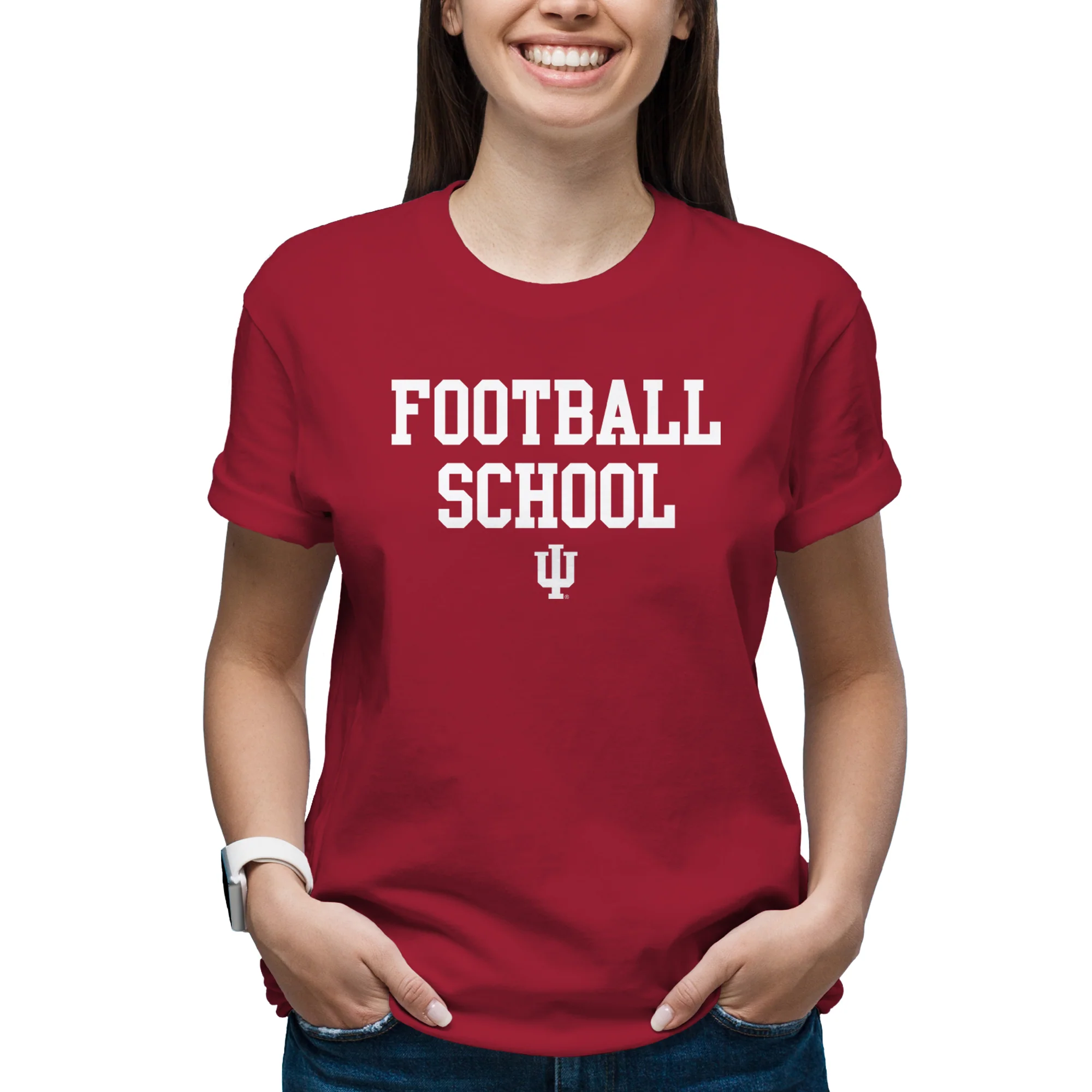Indiana Football School T-Shirt - Cardinal - Image 4