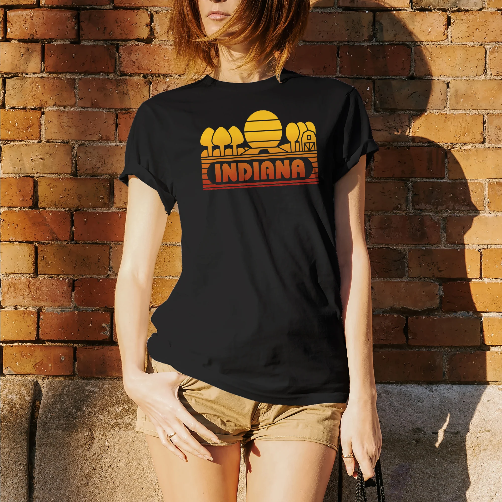 Indiana Groovy Sunset T-Shirt - Black - Image 4
